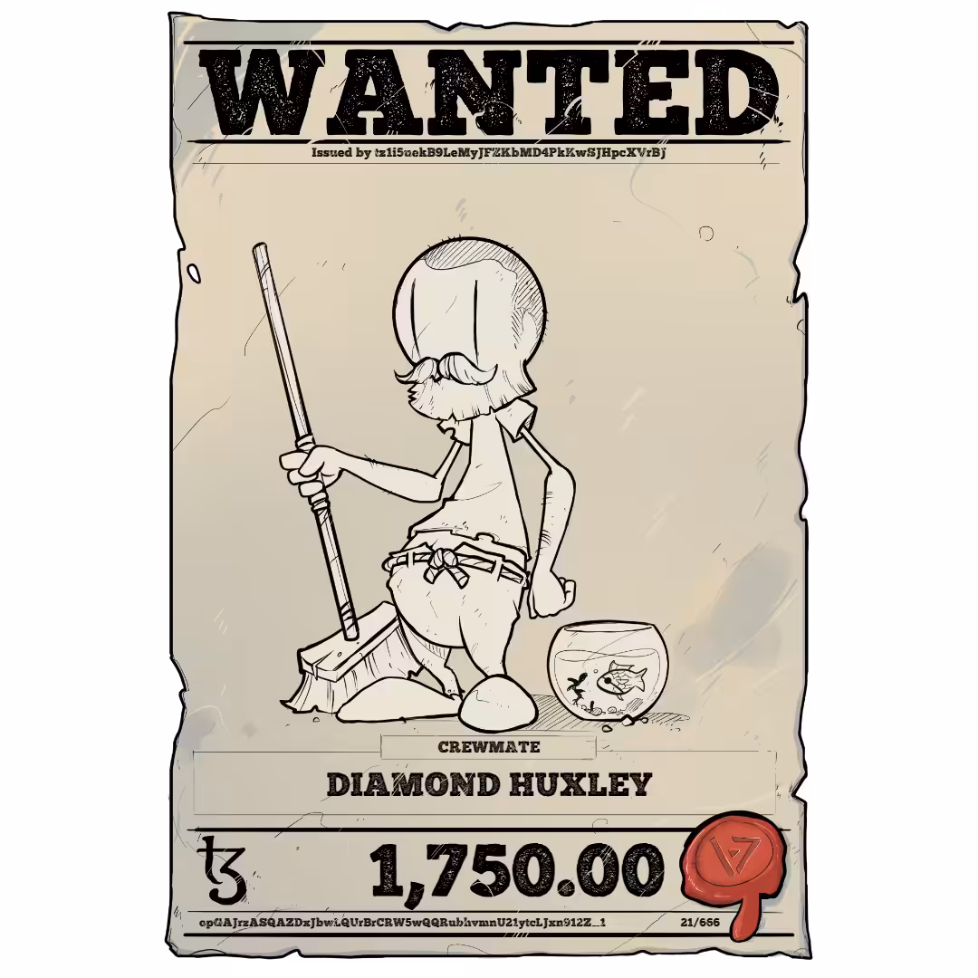 DIAMOND HUXLEY | TEZOS PIRATE 21/666