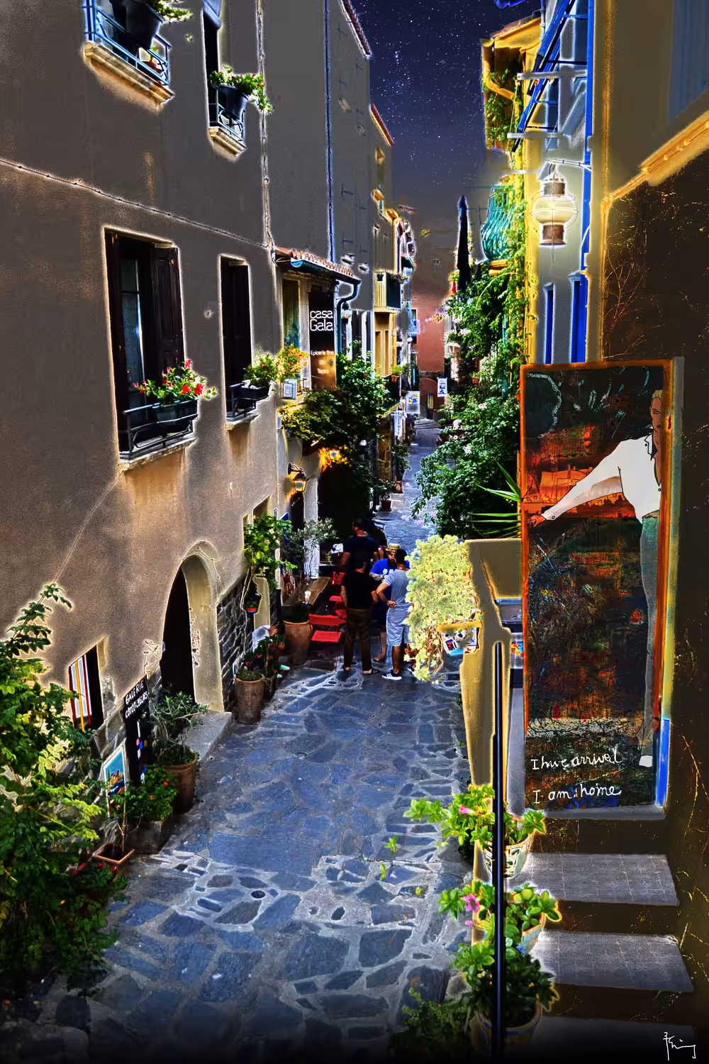 Alley #3 French Riviera at night