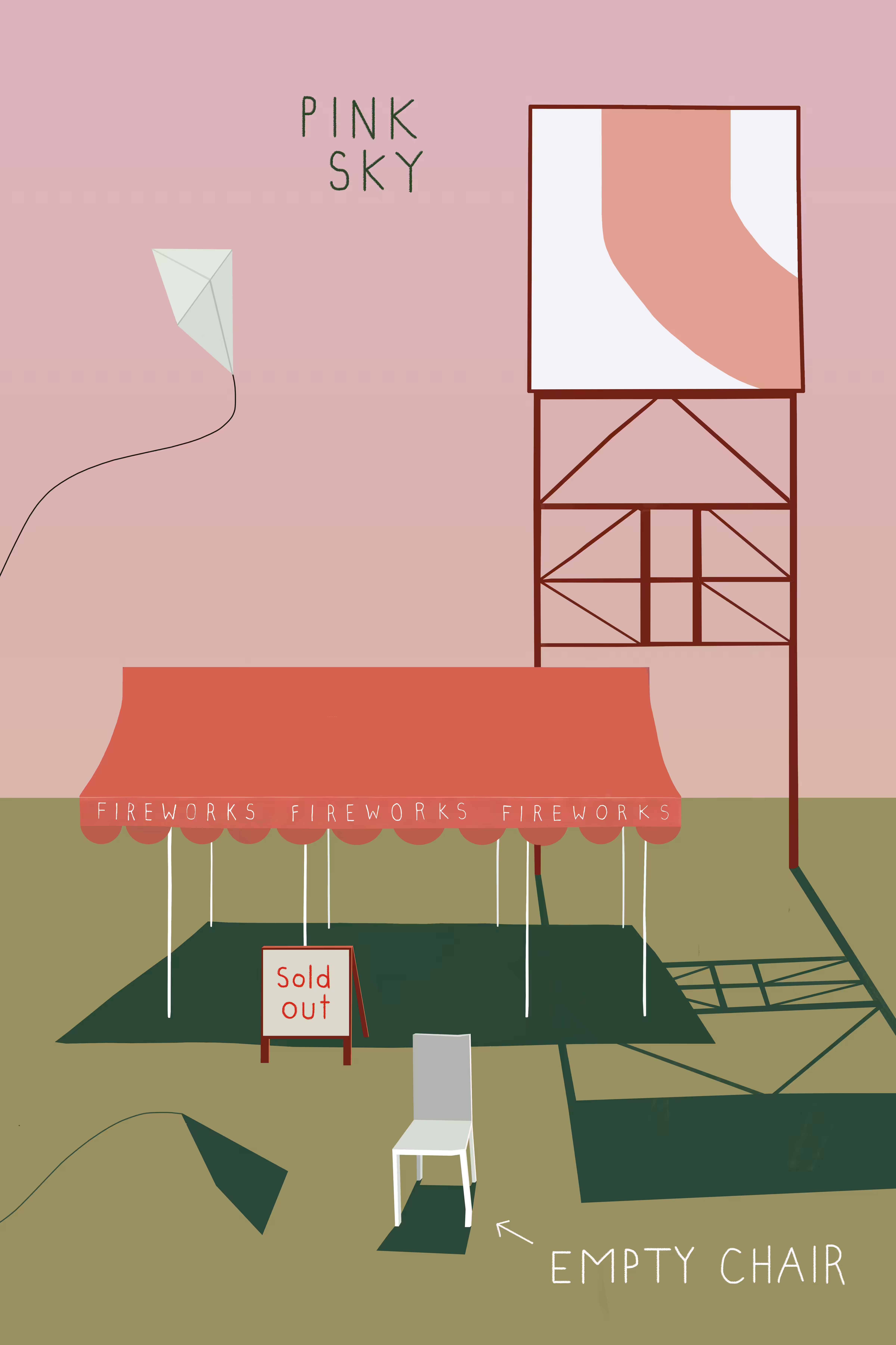 Pink Sky, Empty Chair