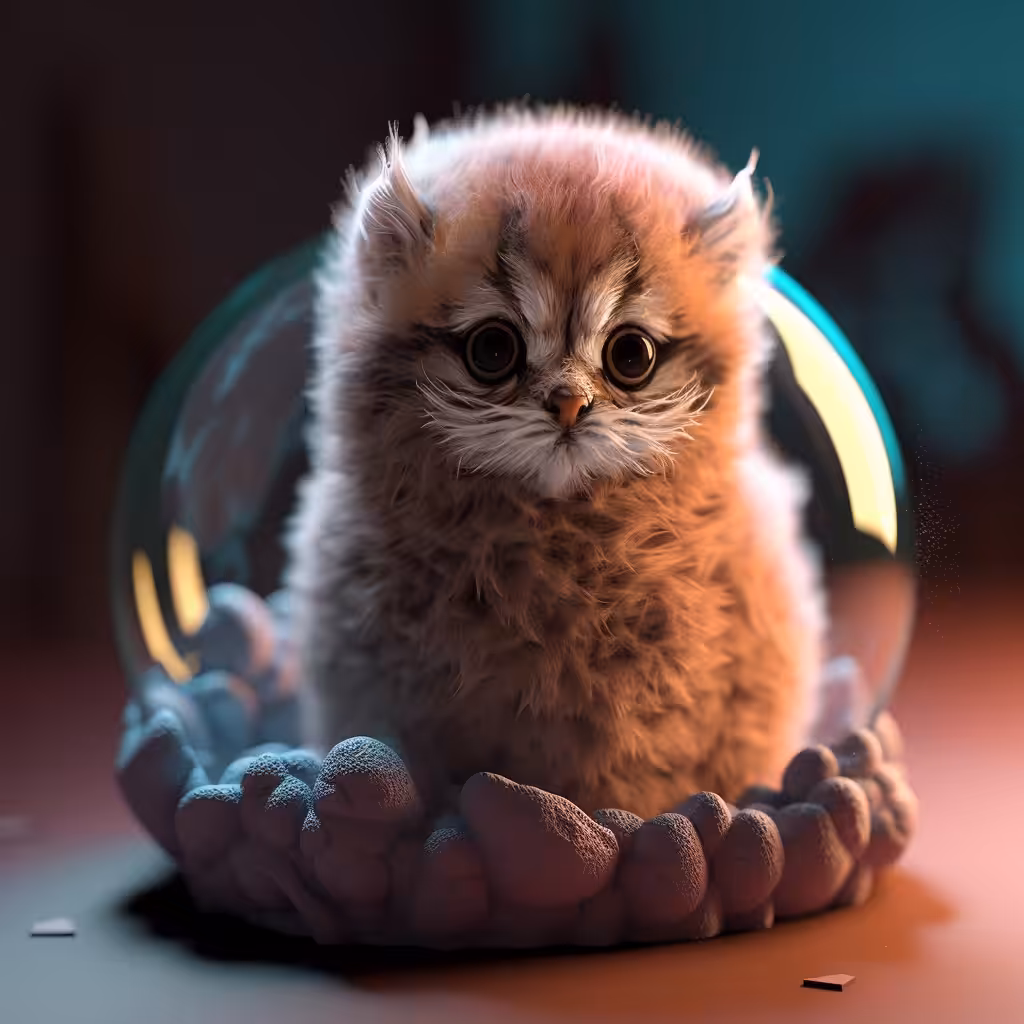 Art: A kitten named "Owl"