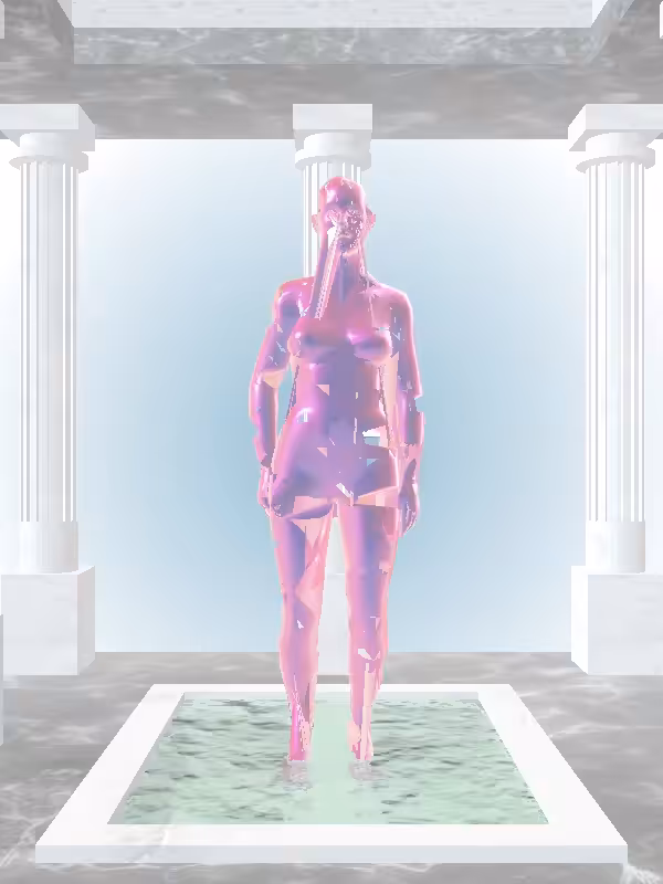 The Jumping Magnetic Magenta Woman #5128