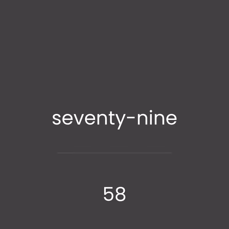 aoon - alphabetical order of numbers #58