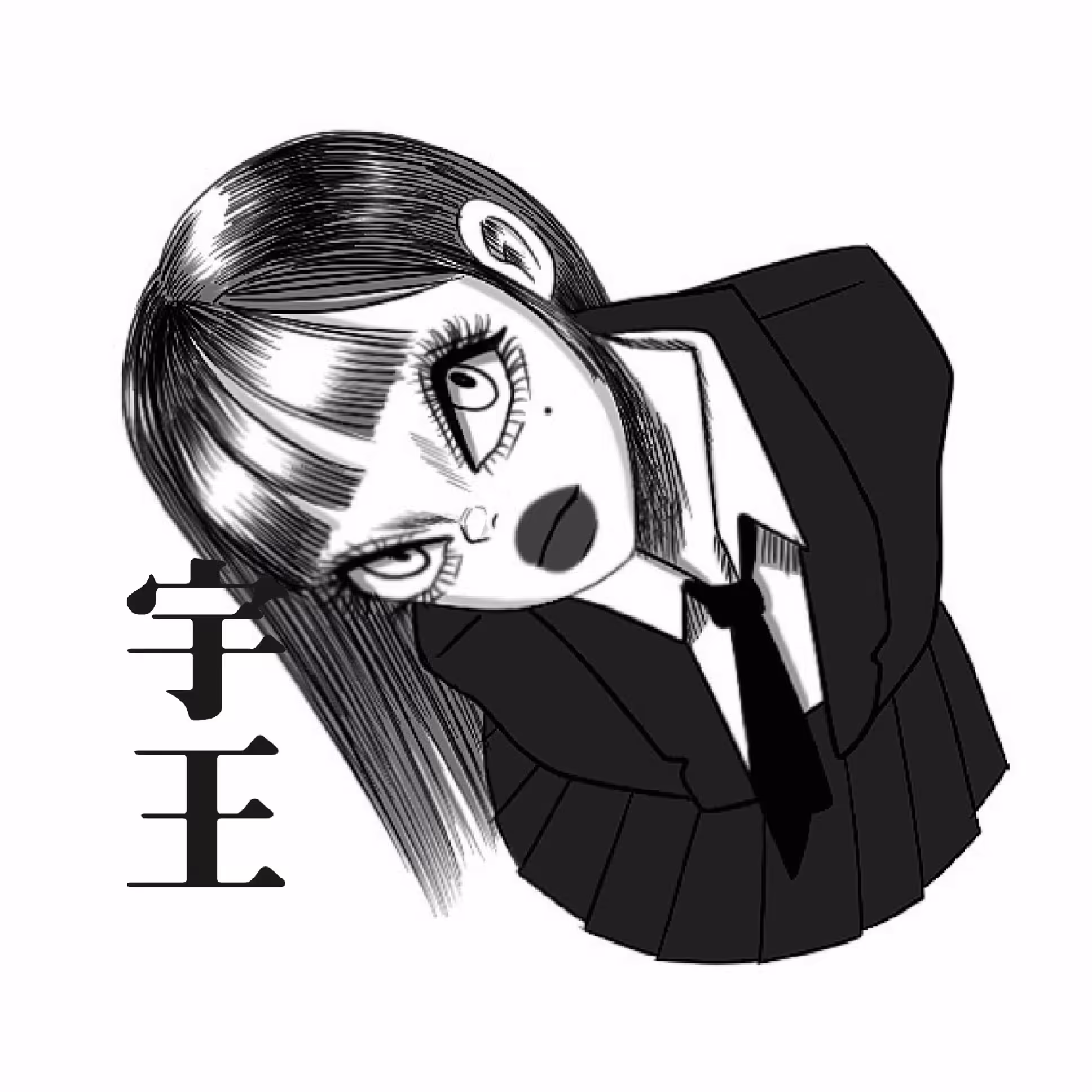 w00wang sticker girl