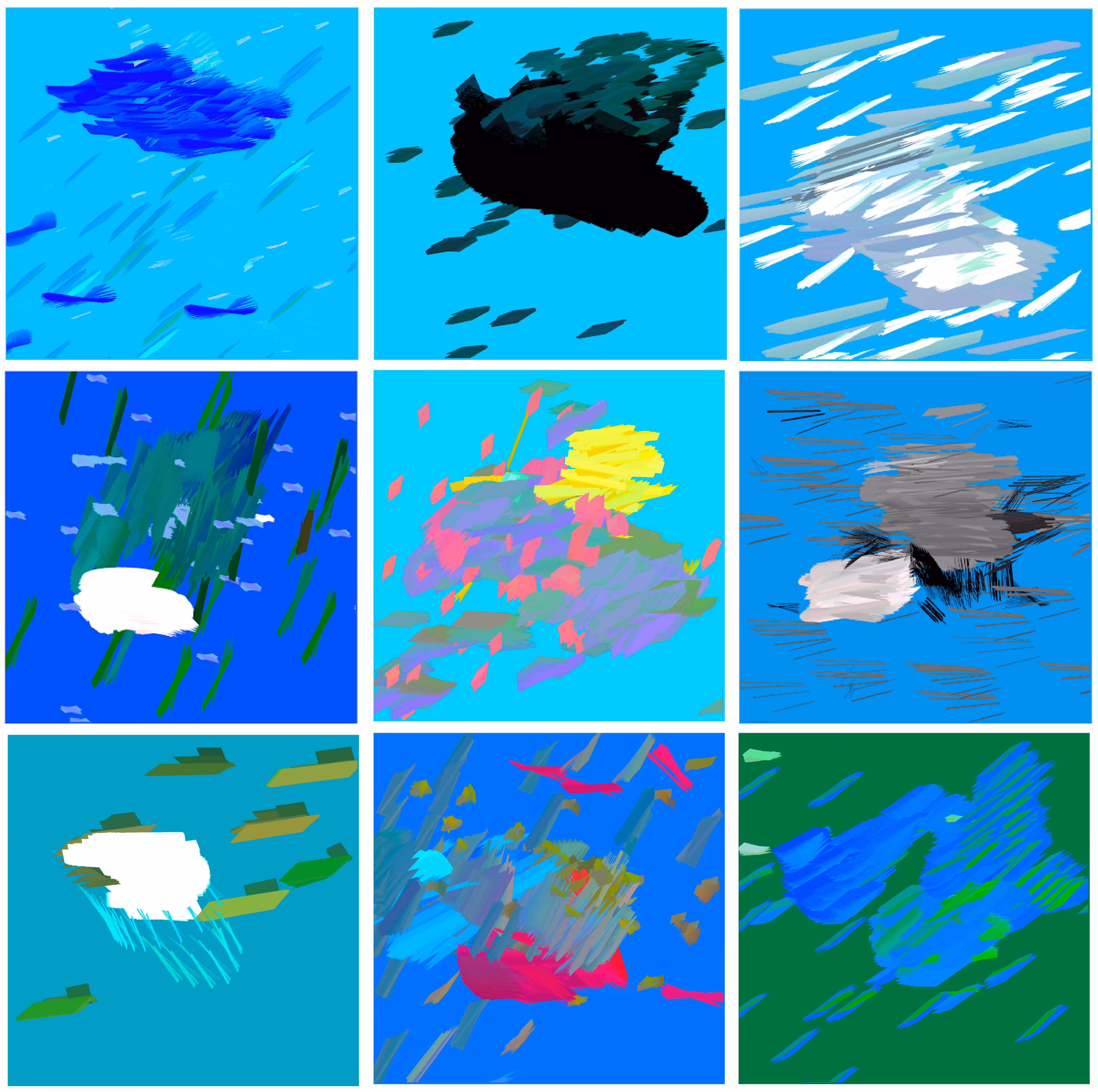 Underwater clouds