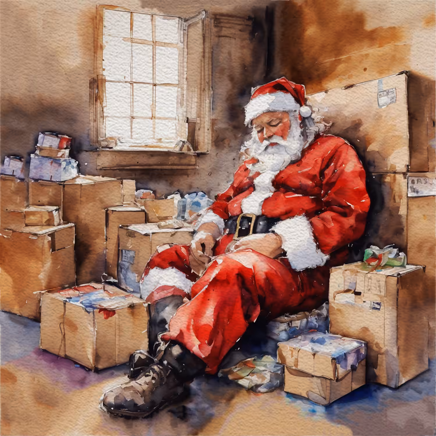 Tired Santa