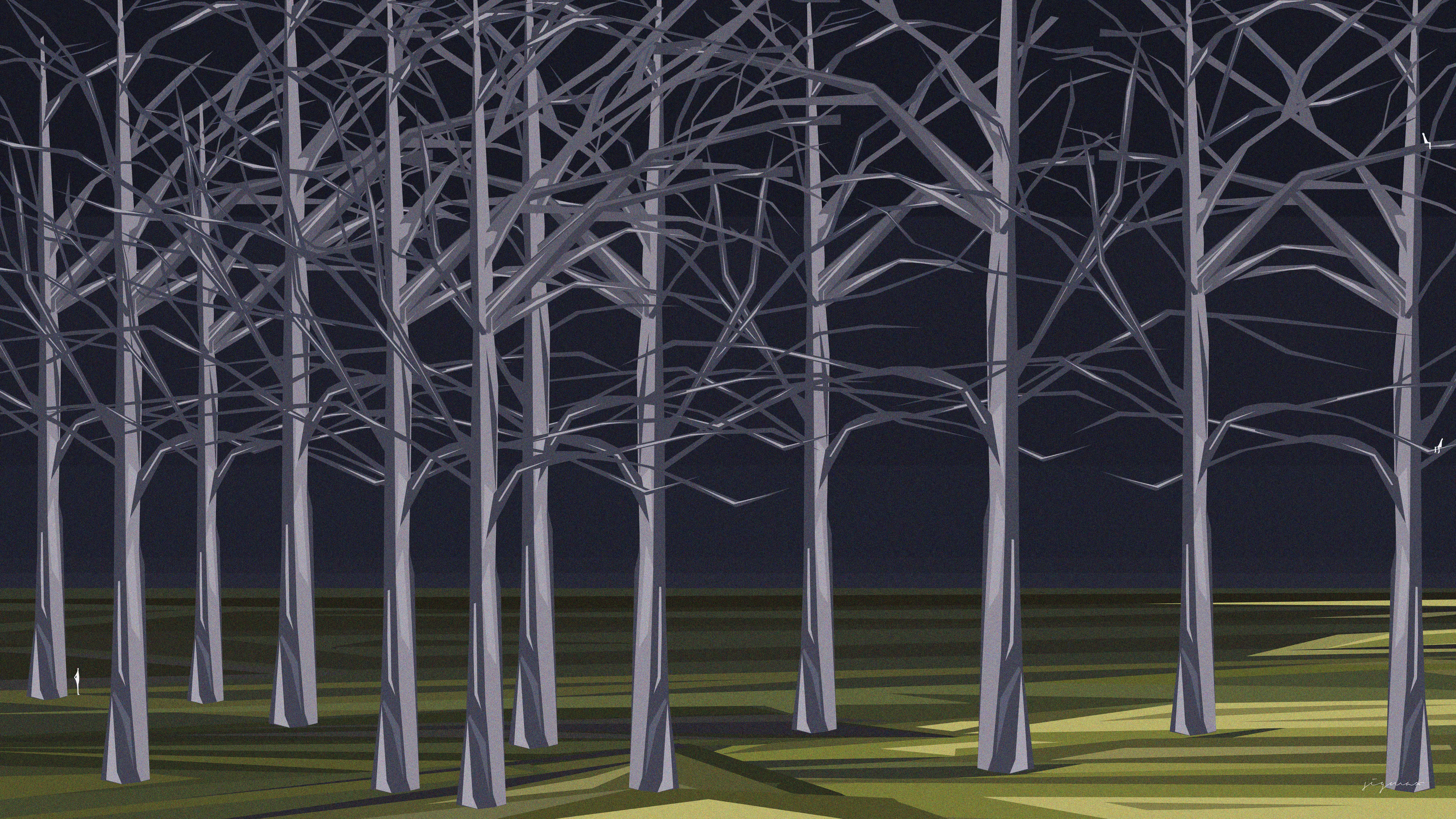 Starry Night Woods