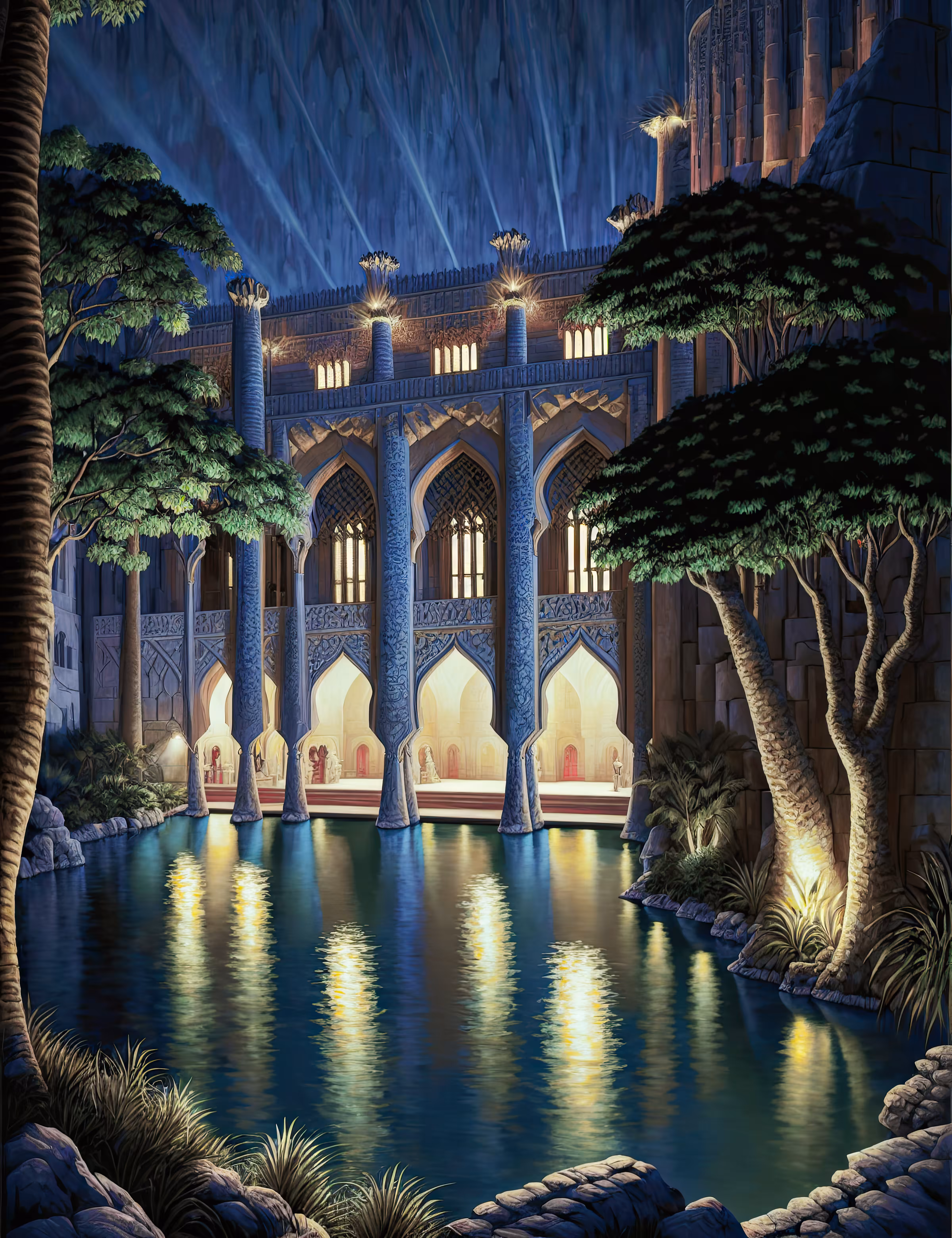 Water Palace at Night 1