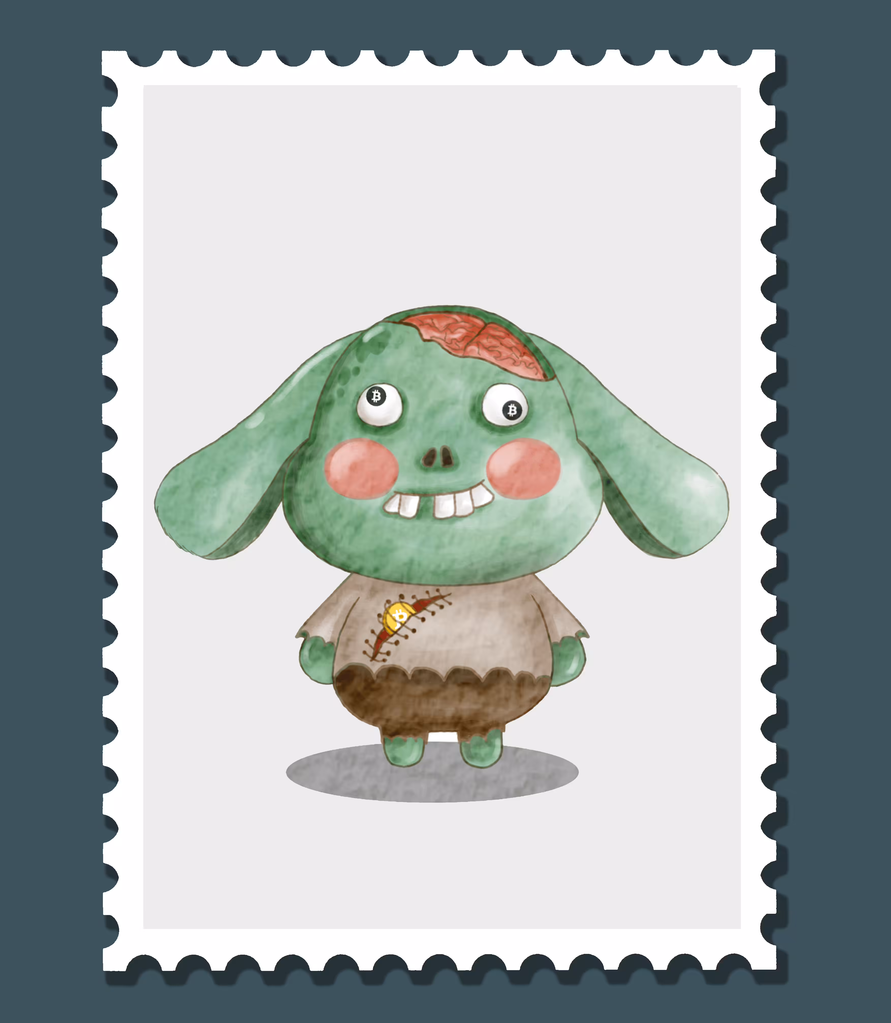 Stamp#019 little doggy zombi