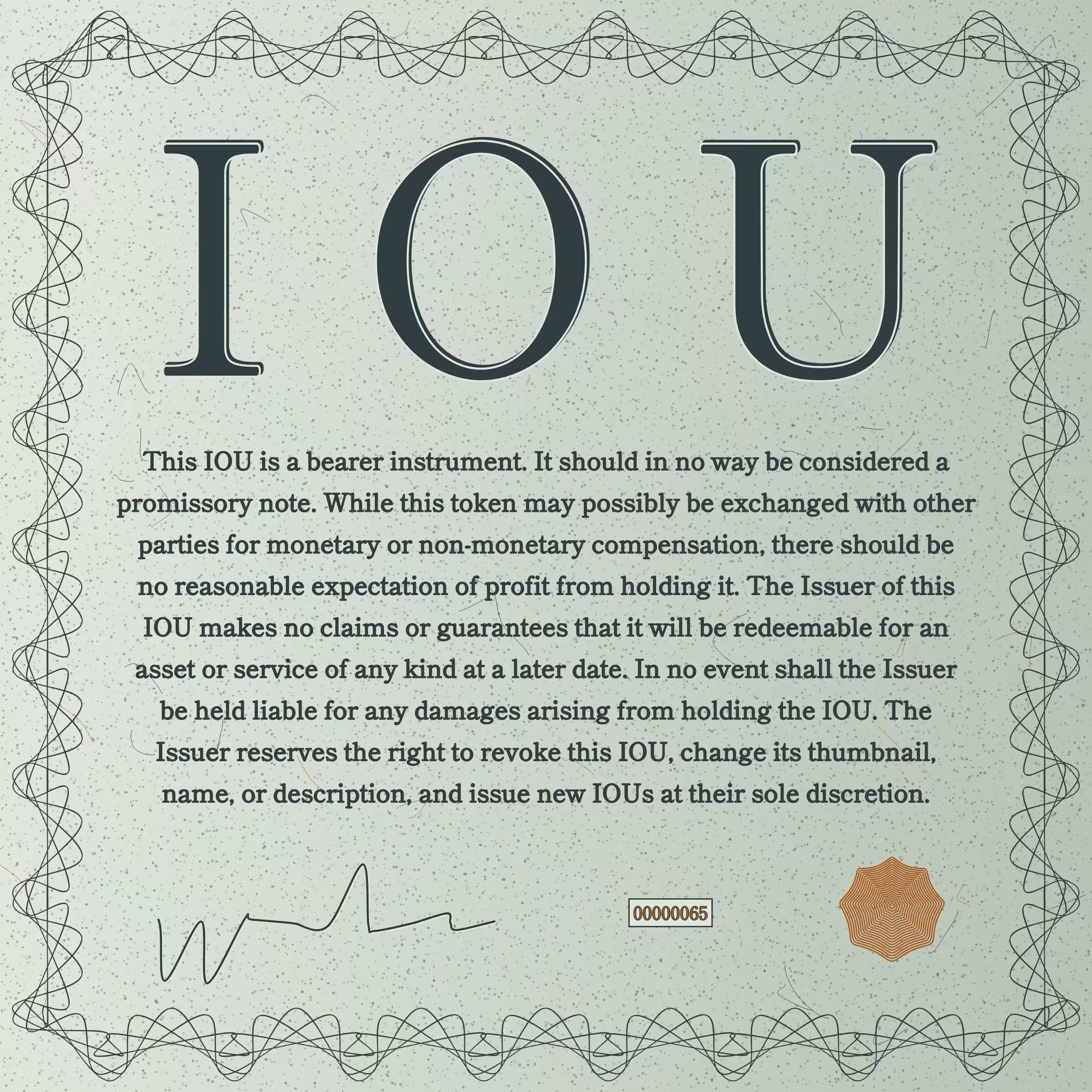 IOU #65