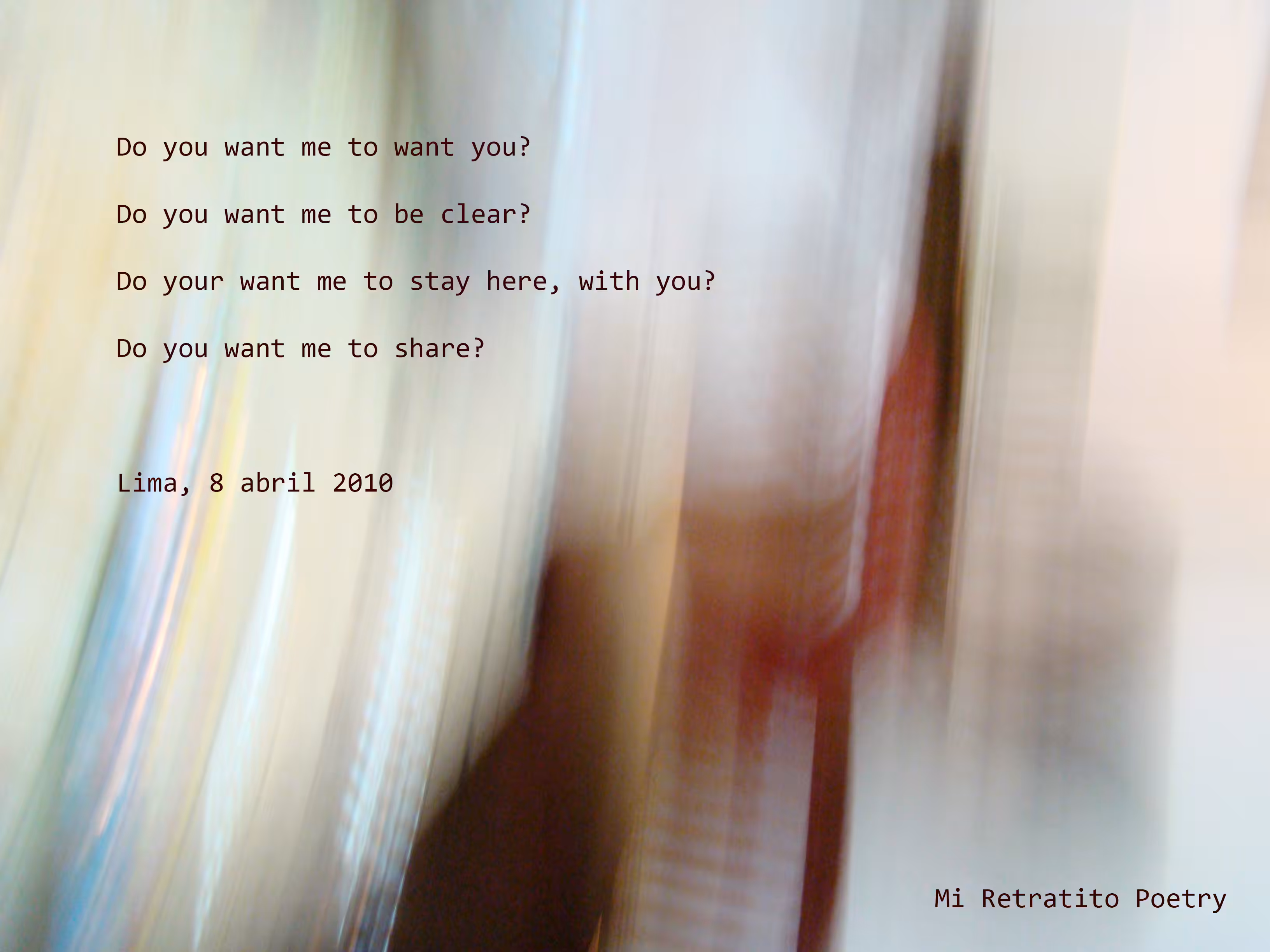 Do you want me?