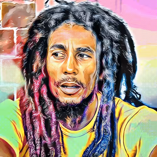 Famous Face Art: #28 Bob Marley