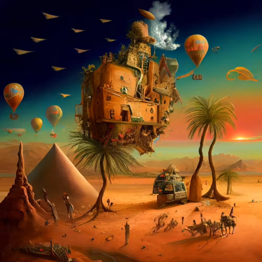Happy tree 38 - desert sunset
