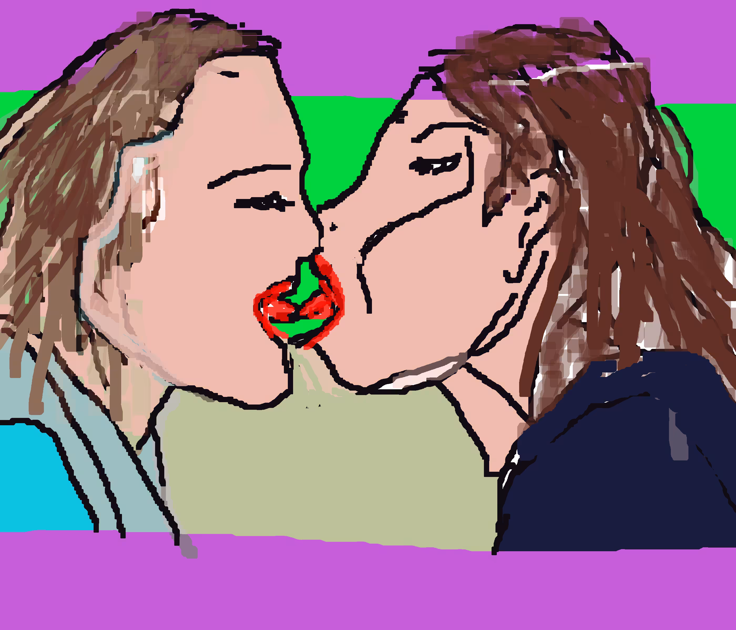 2 Ladies Kissing