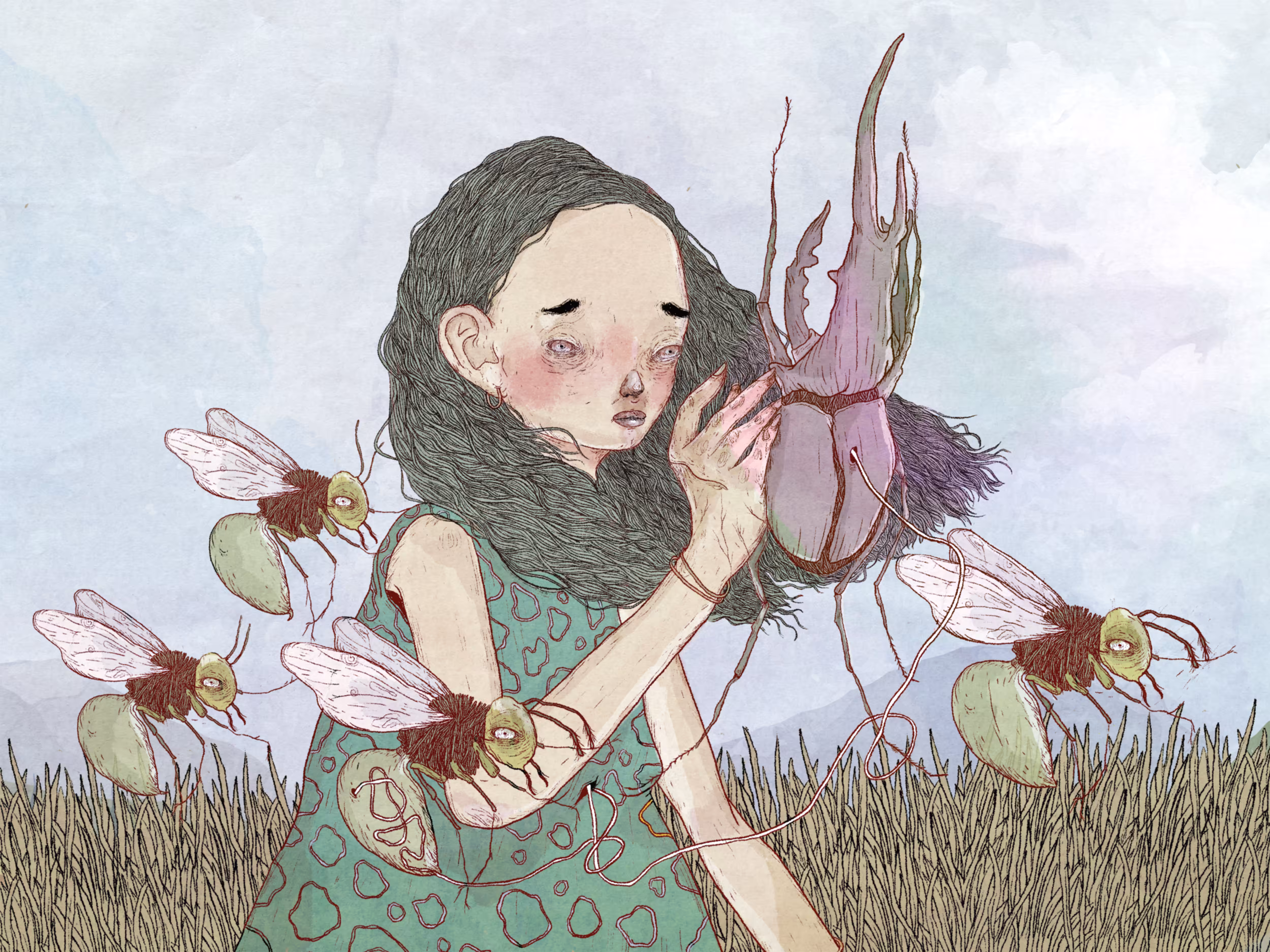 The girl and the bees