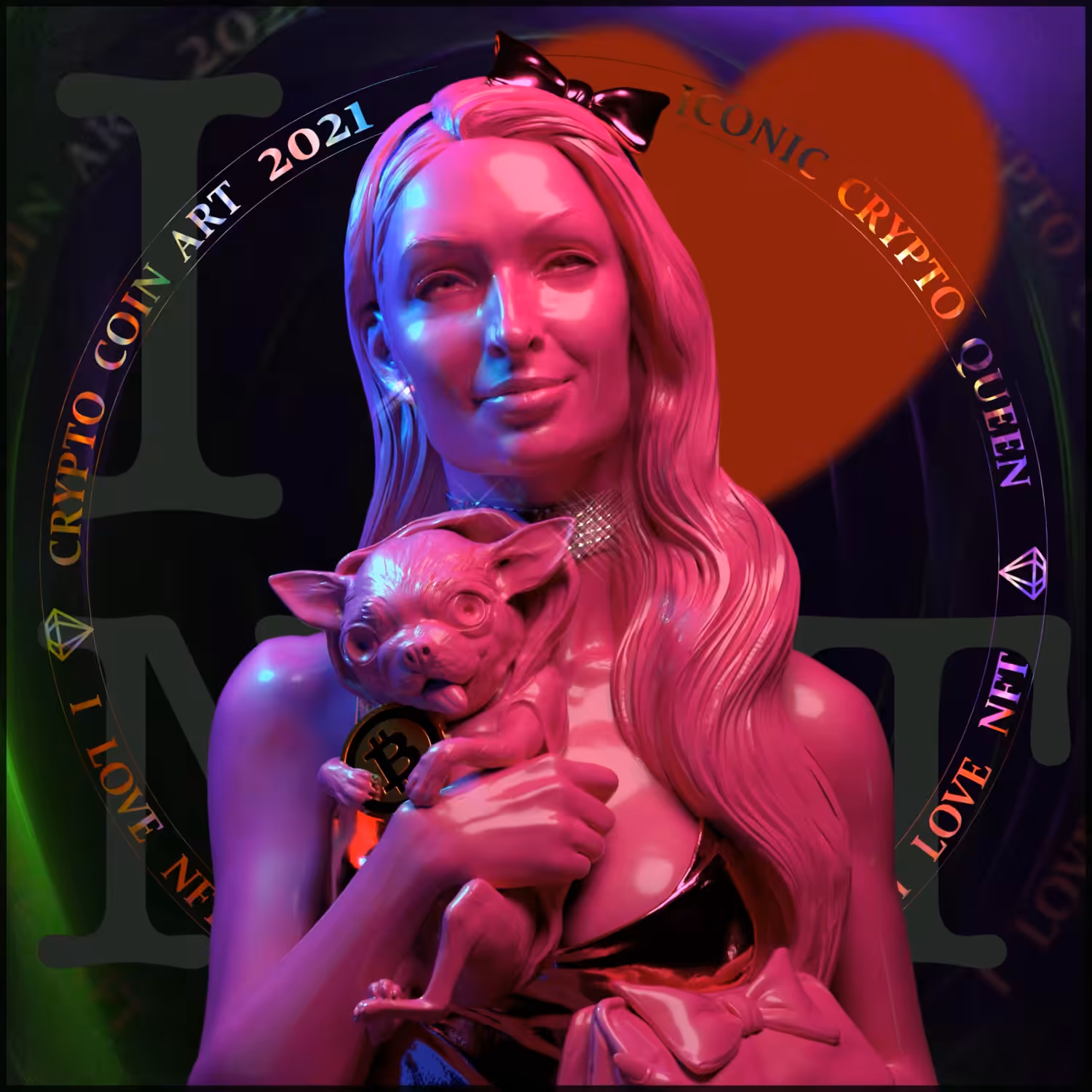 "ICONIC CRYPTO QUEEN"- COIN ART SERIES