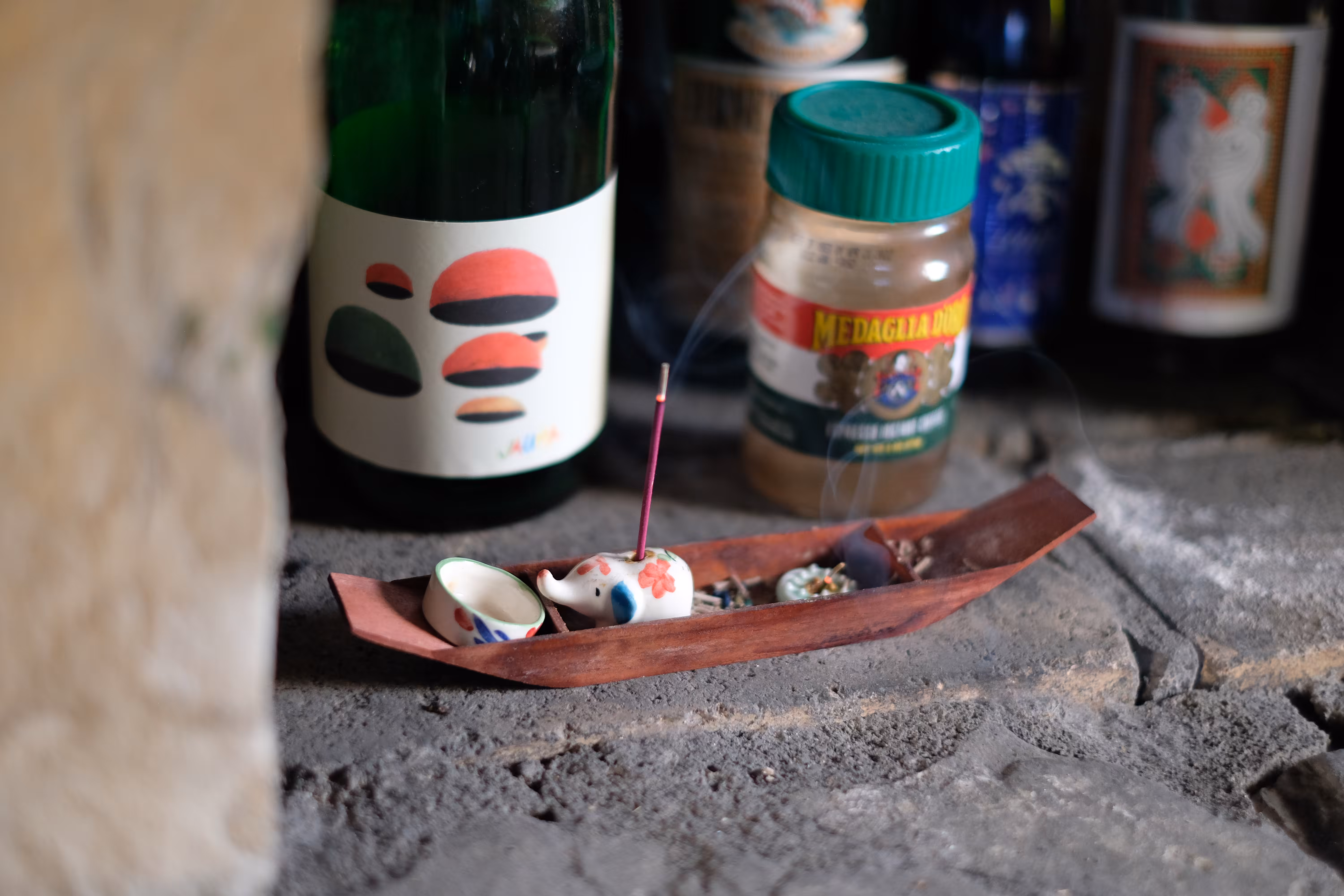 shrine in the old shack (before the collapse)
