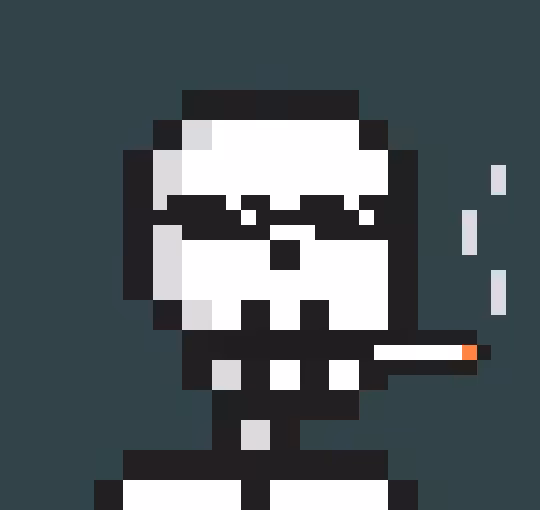 TezSkulls #02 -  Skull Smoking