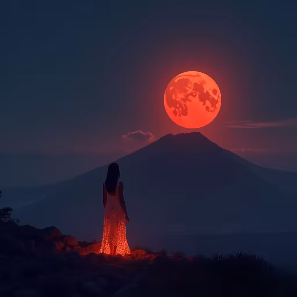 Red moon embrace 🌕