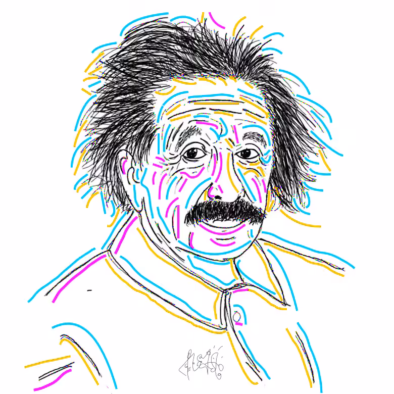 Scribble on Einstein's Face #1