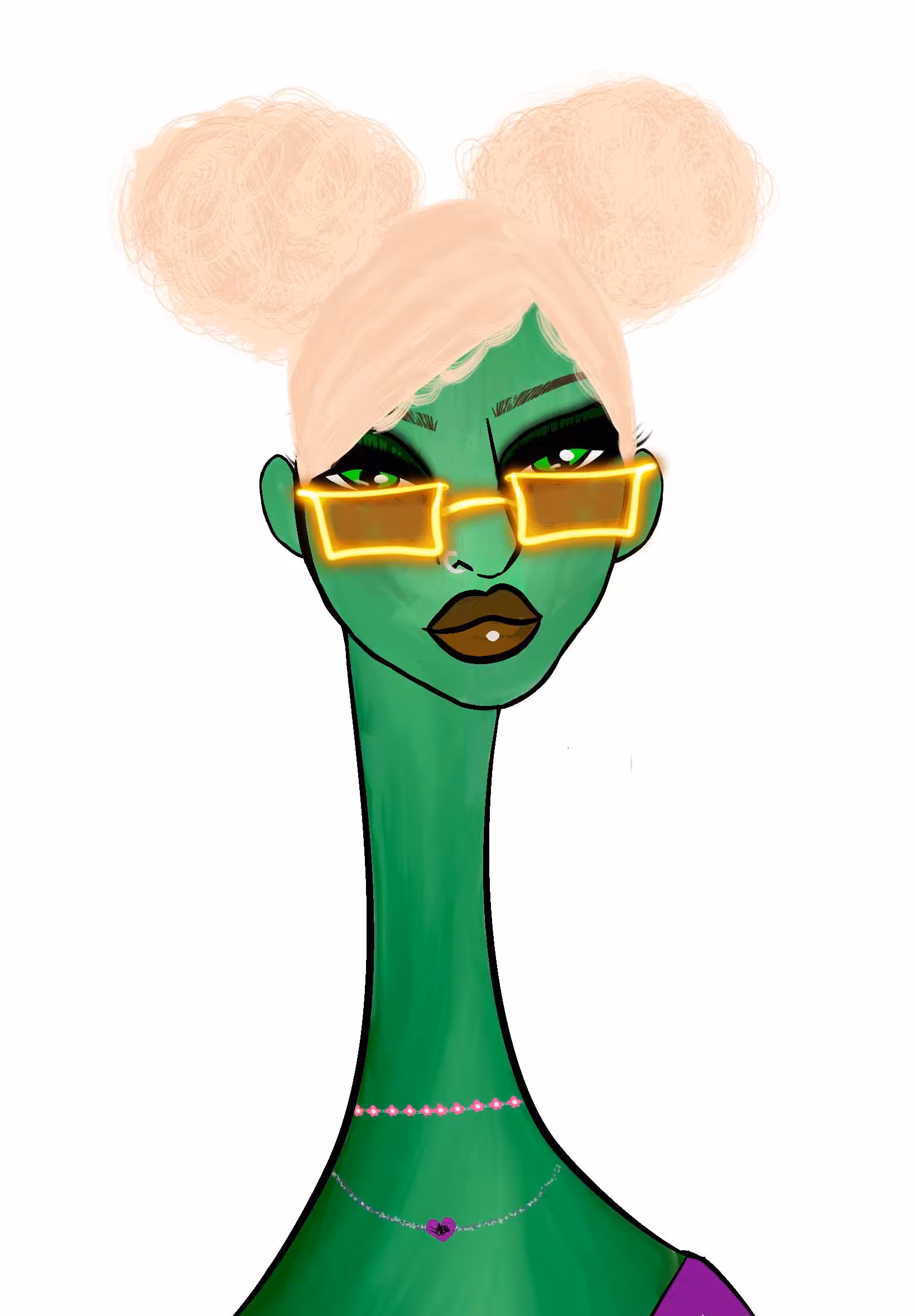 Long Neckie Lady #2907