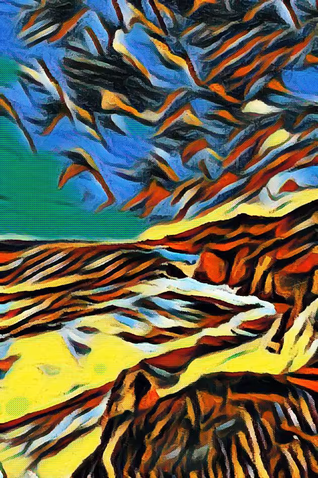 Perfect Abstract Art Polygon: On The beach 