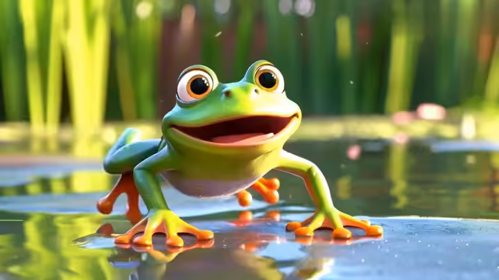 Frog in the lake