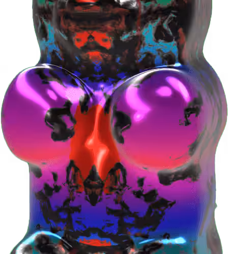 Blended Trip Gummy Bear #025 (Rorschach #088 + Rainbow #099)