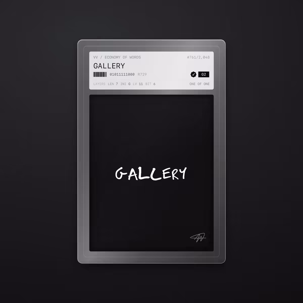 Economy of Words: GALLERY · #761