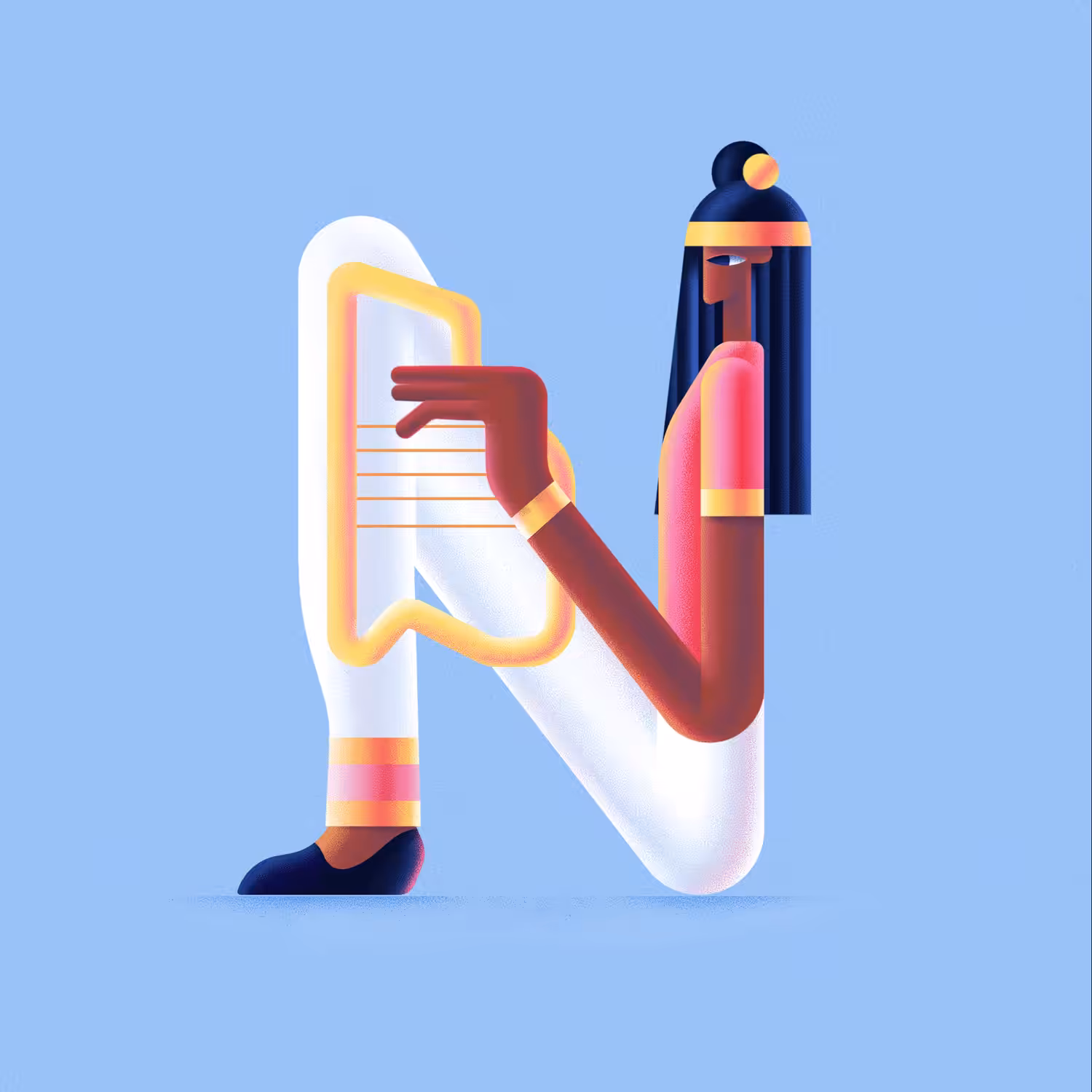Letter N