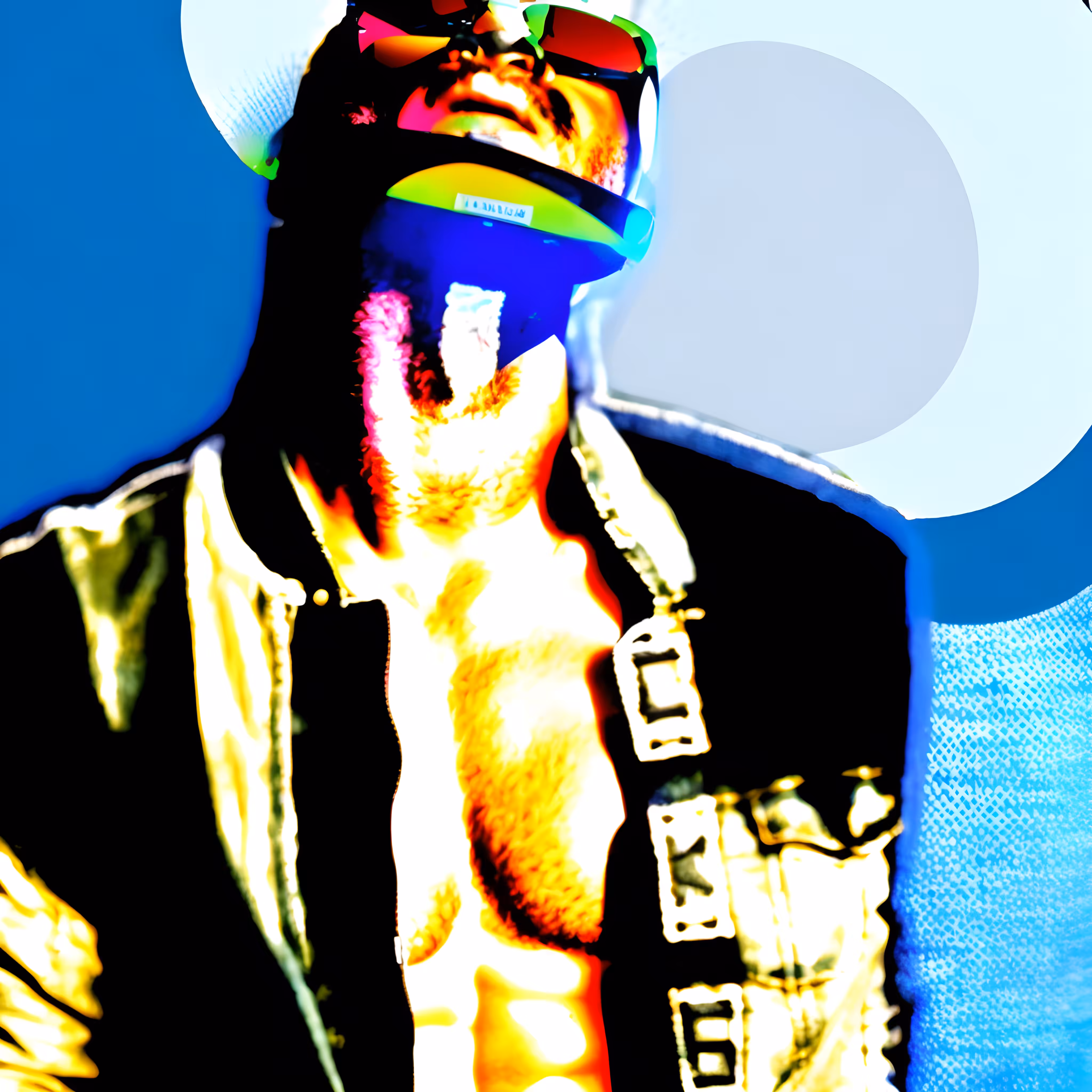 A Shirtless Man Wearing Sunglasses