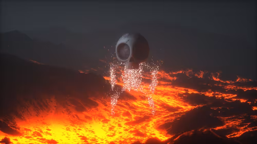 Picture of strange little fire monster