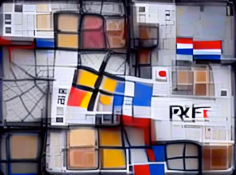 Piet Mondrian paints squares and rectangles