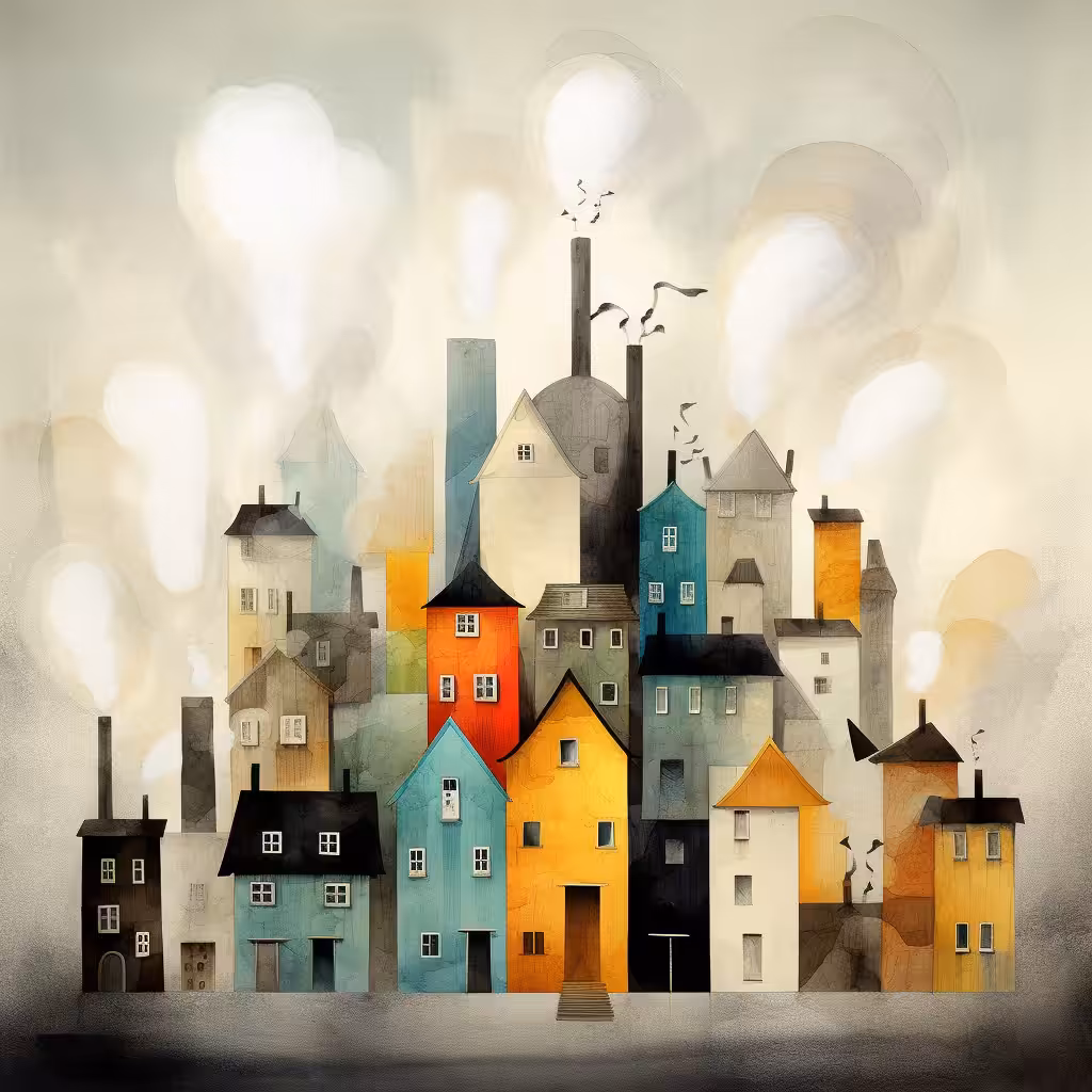 Colourful City in Winter 
