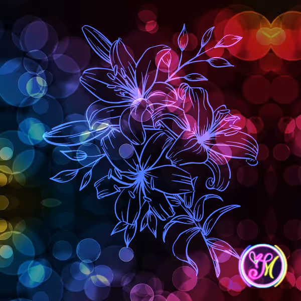 Shining lily flower