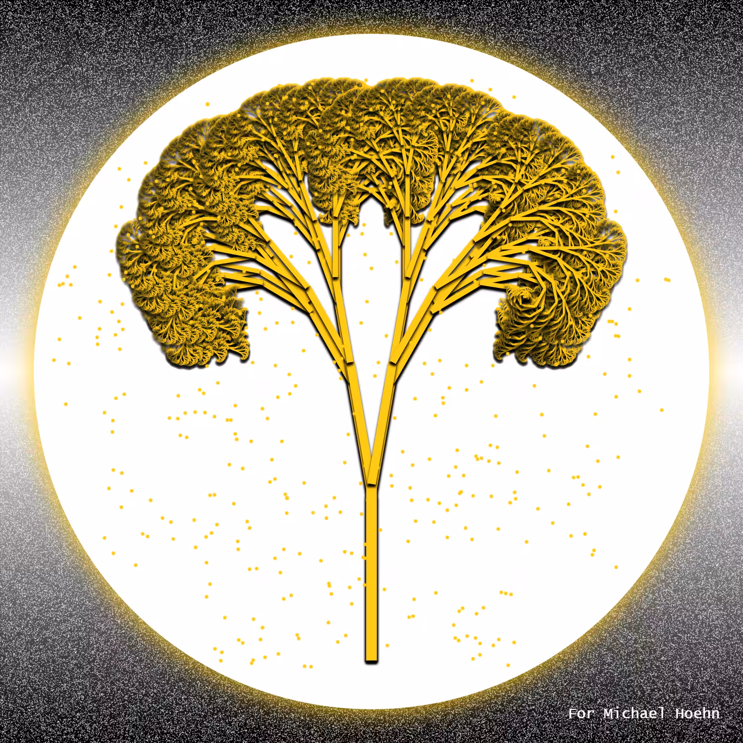 Golden Futuristic Tree by @Fernandodevv