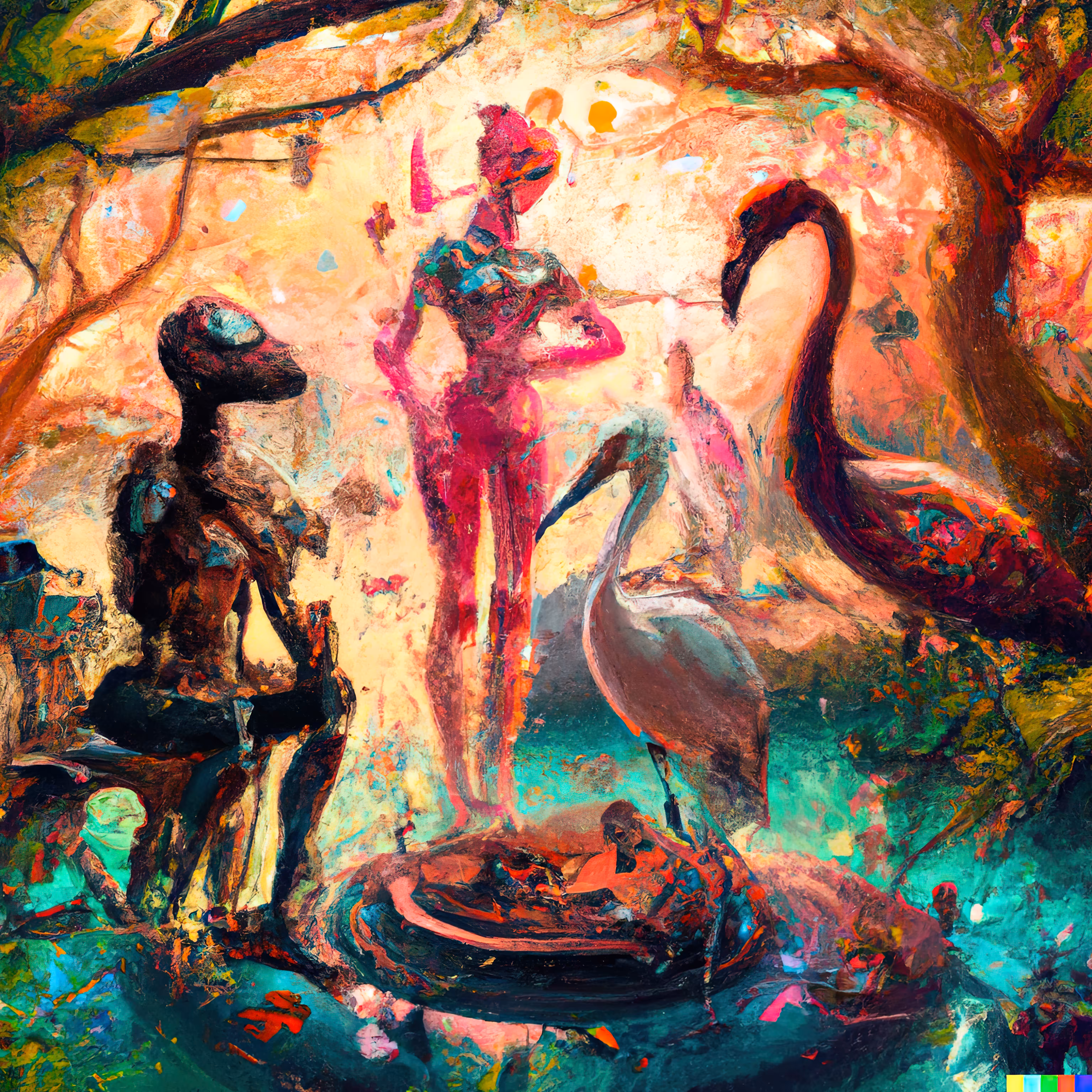 Cyborgs, robots flamingos planeando construcciones en el Metaverso I -Steven Pinker