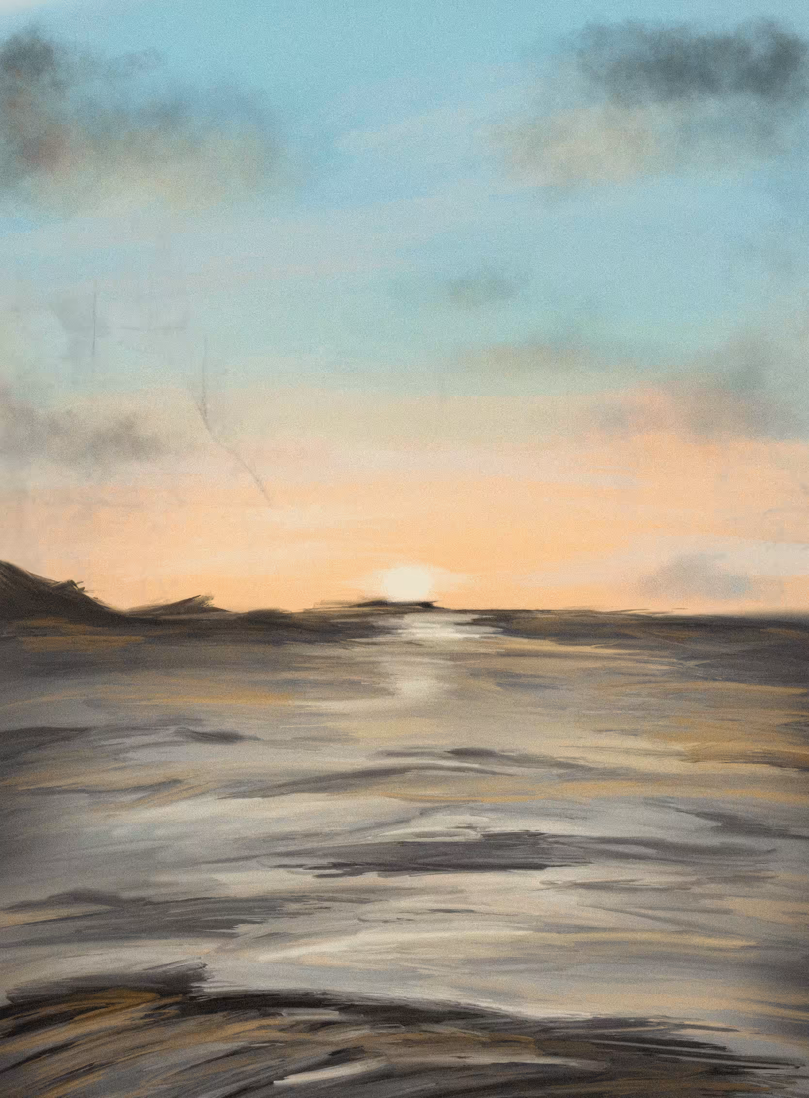 floating between the sea & the writhing sun