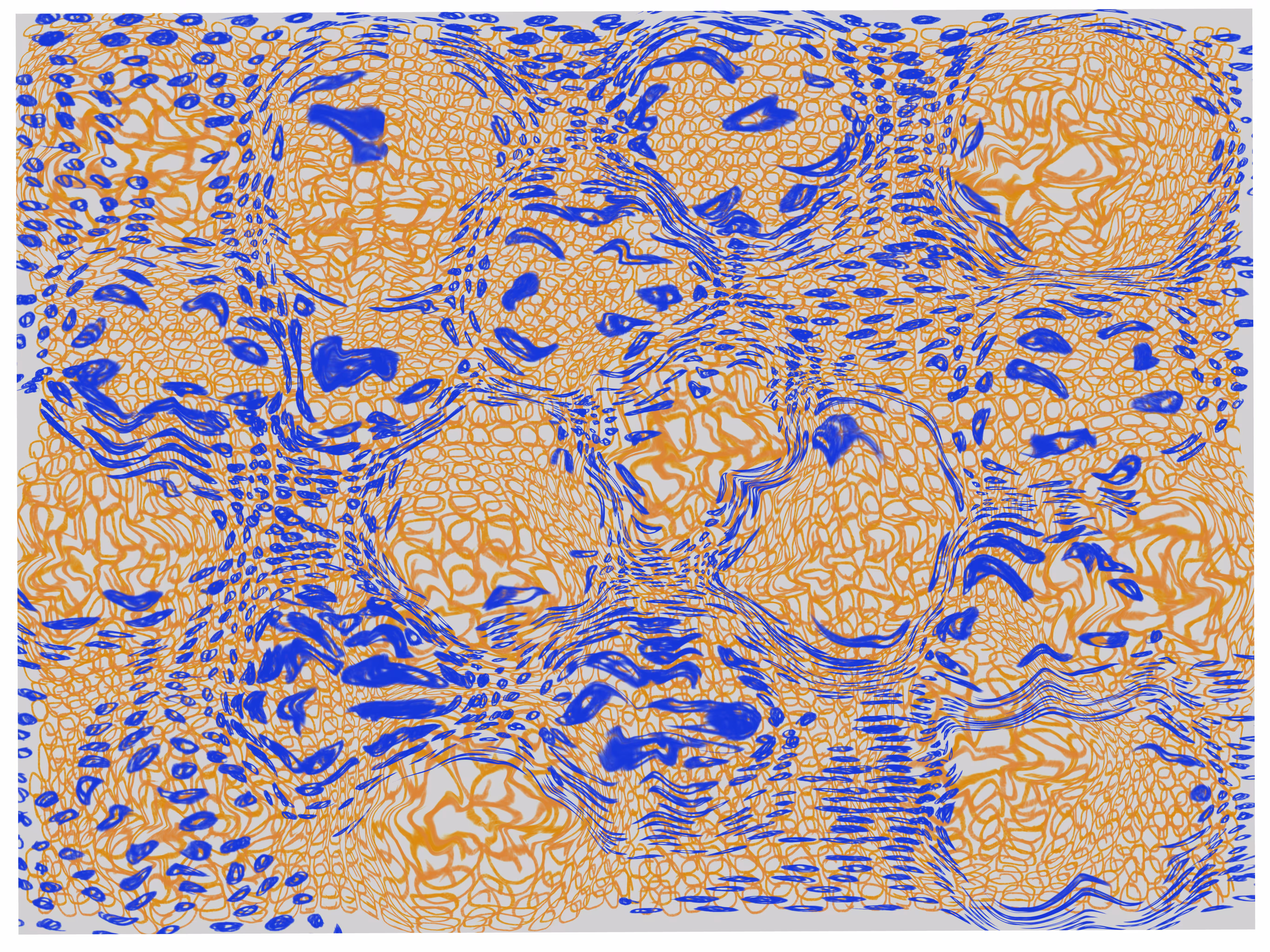 aus kleinen Kreisen Nr. 3 orange - blau