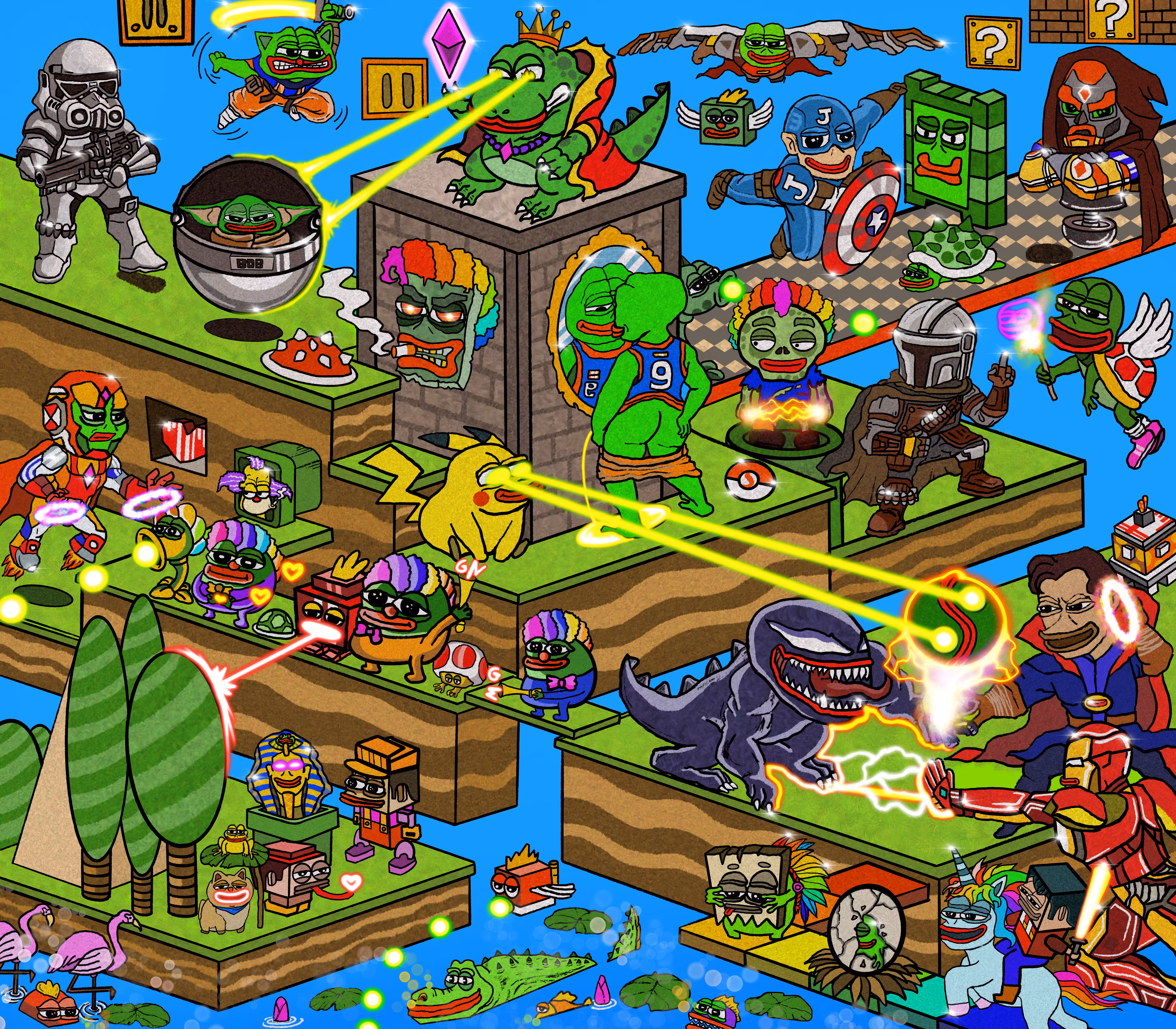 🐸 Pepe Kingdom Battle🦖🍄🤖🔥