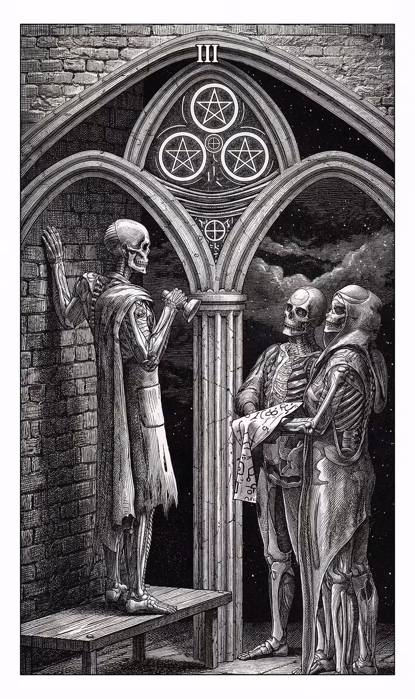 The Fool's Journey: 3 of Pentacles — Litho