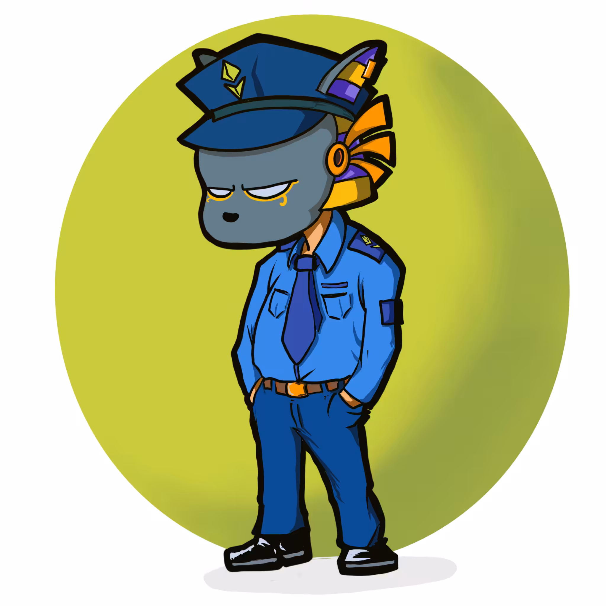 Anubis in police uniform