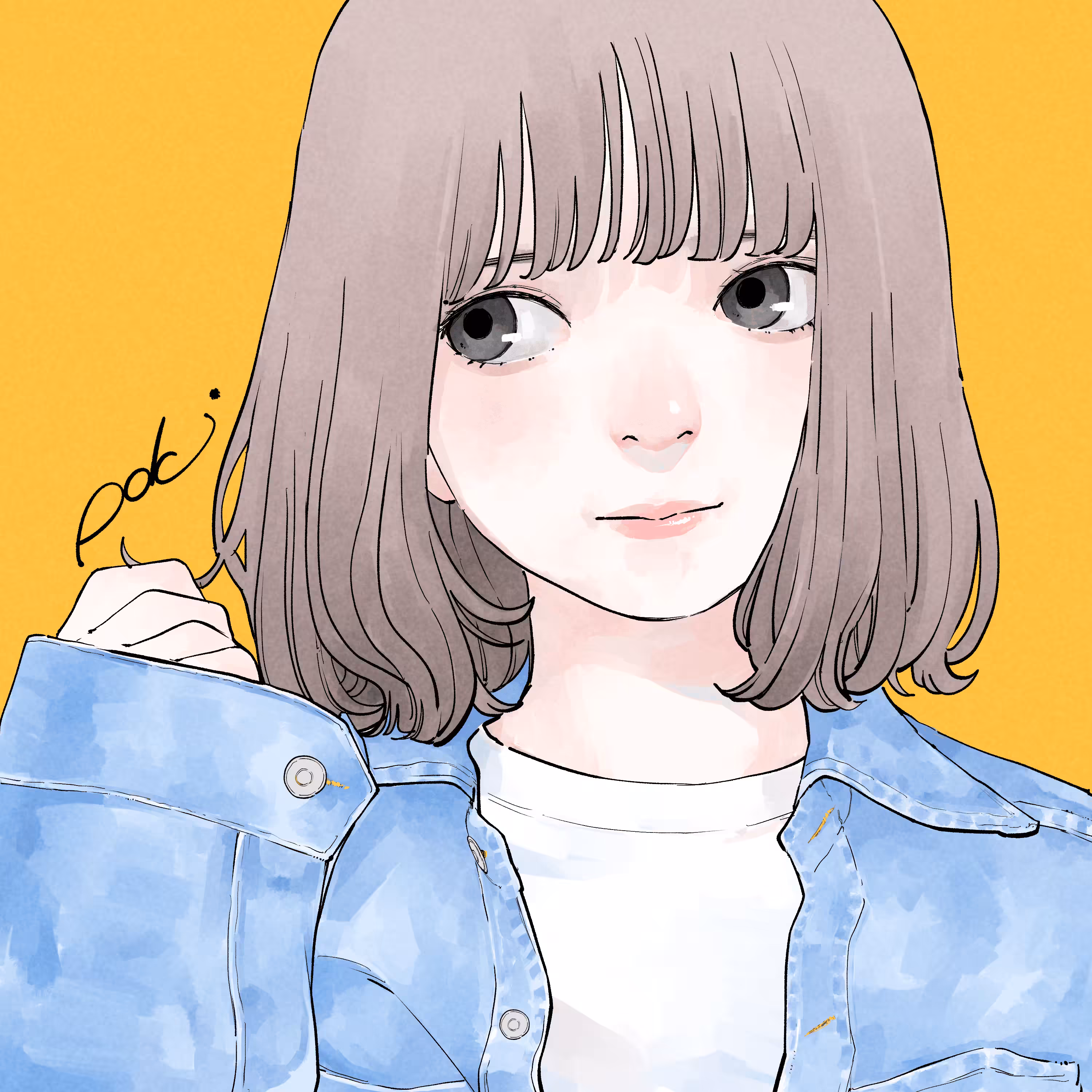 Jean jacket girl