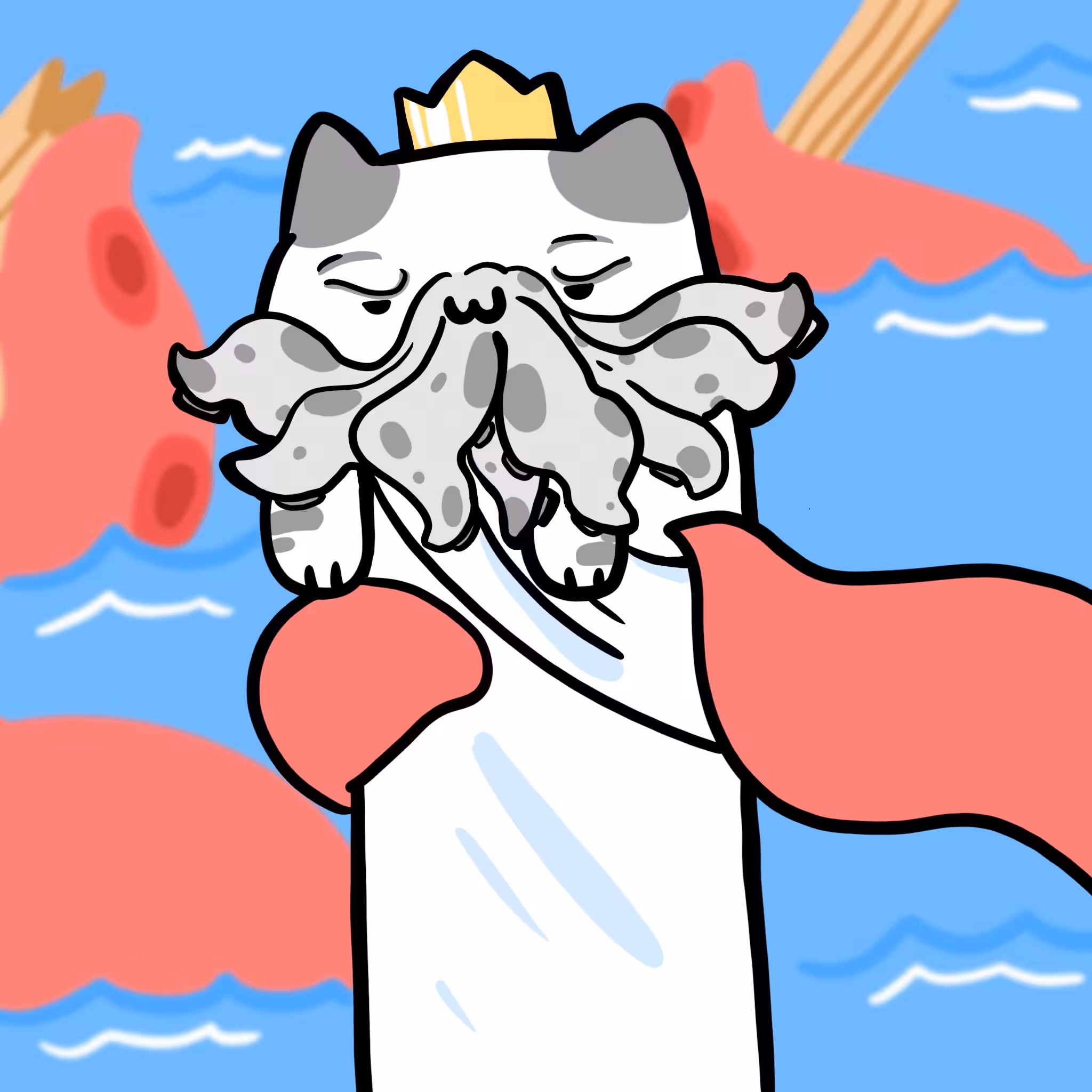 Long long poseidon cat #042