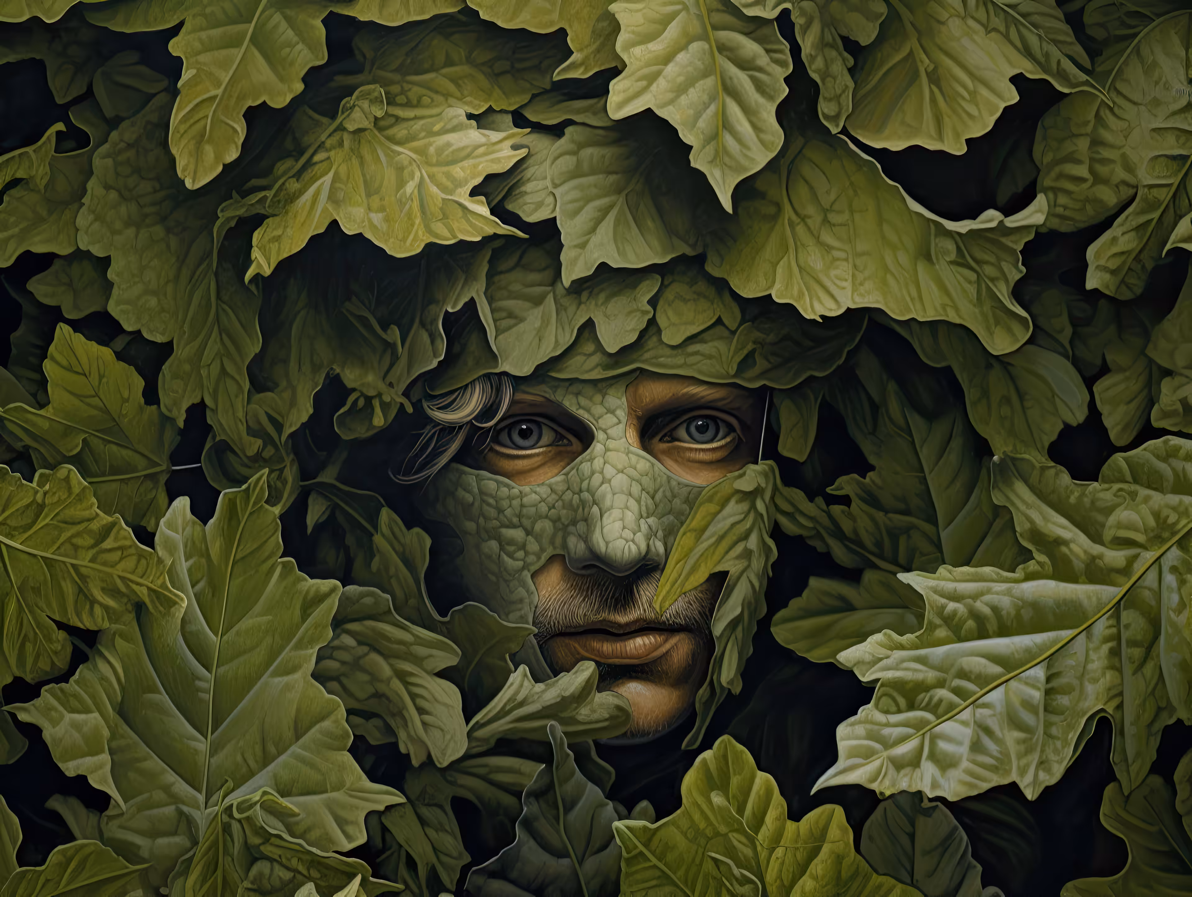 man and misterious nature