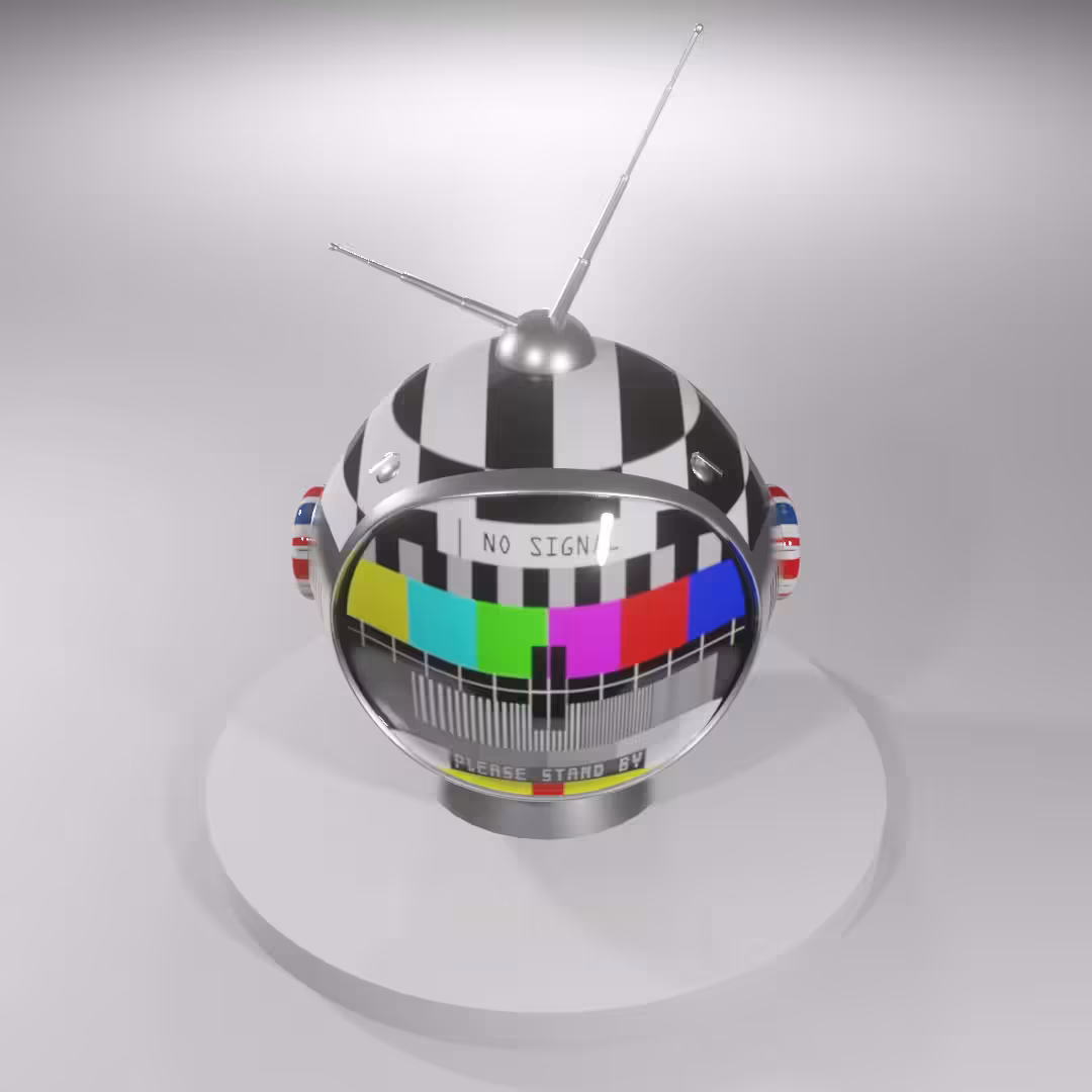 Astro Helmet 3D Animation TV