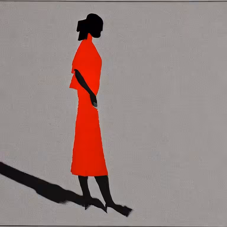 Woman in red