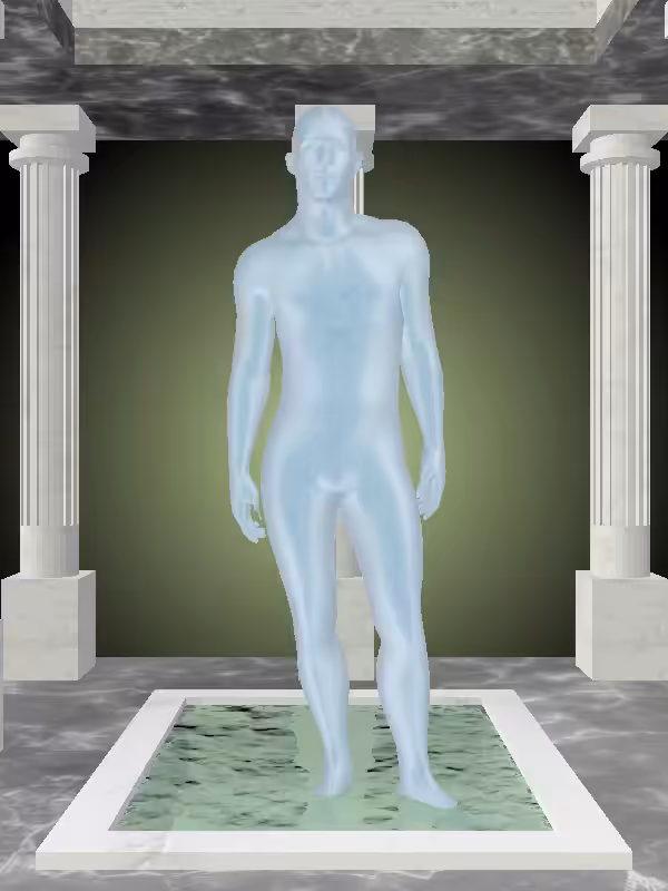 HeavenComputer: The Excited Ethereal Blue Man #7204