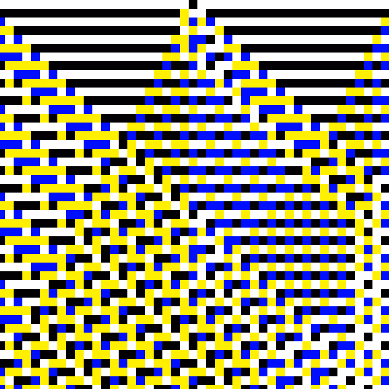 RGB Elementary Cellular Automaton #238