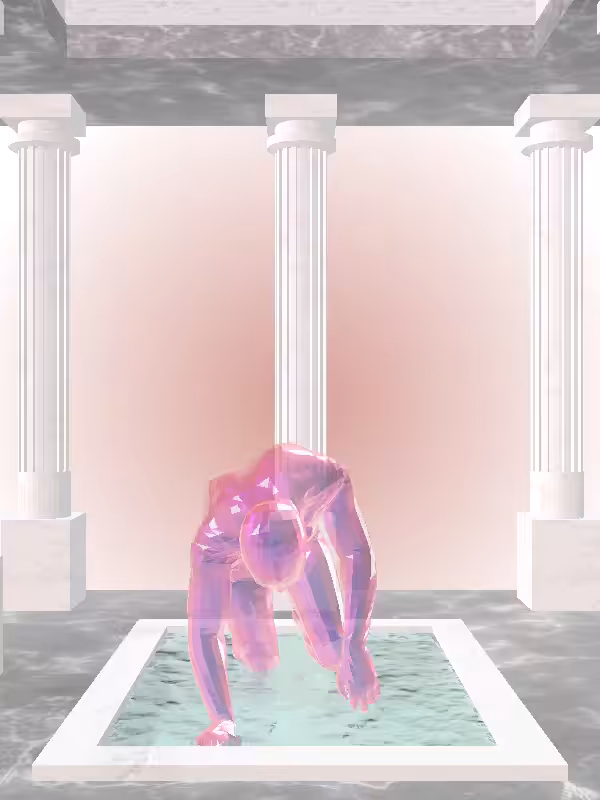 HeavenComputer: The Fading Fragmented Crawling Magnetic Magenta Man #2968