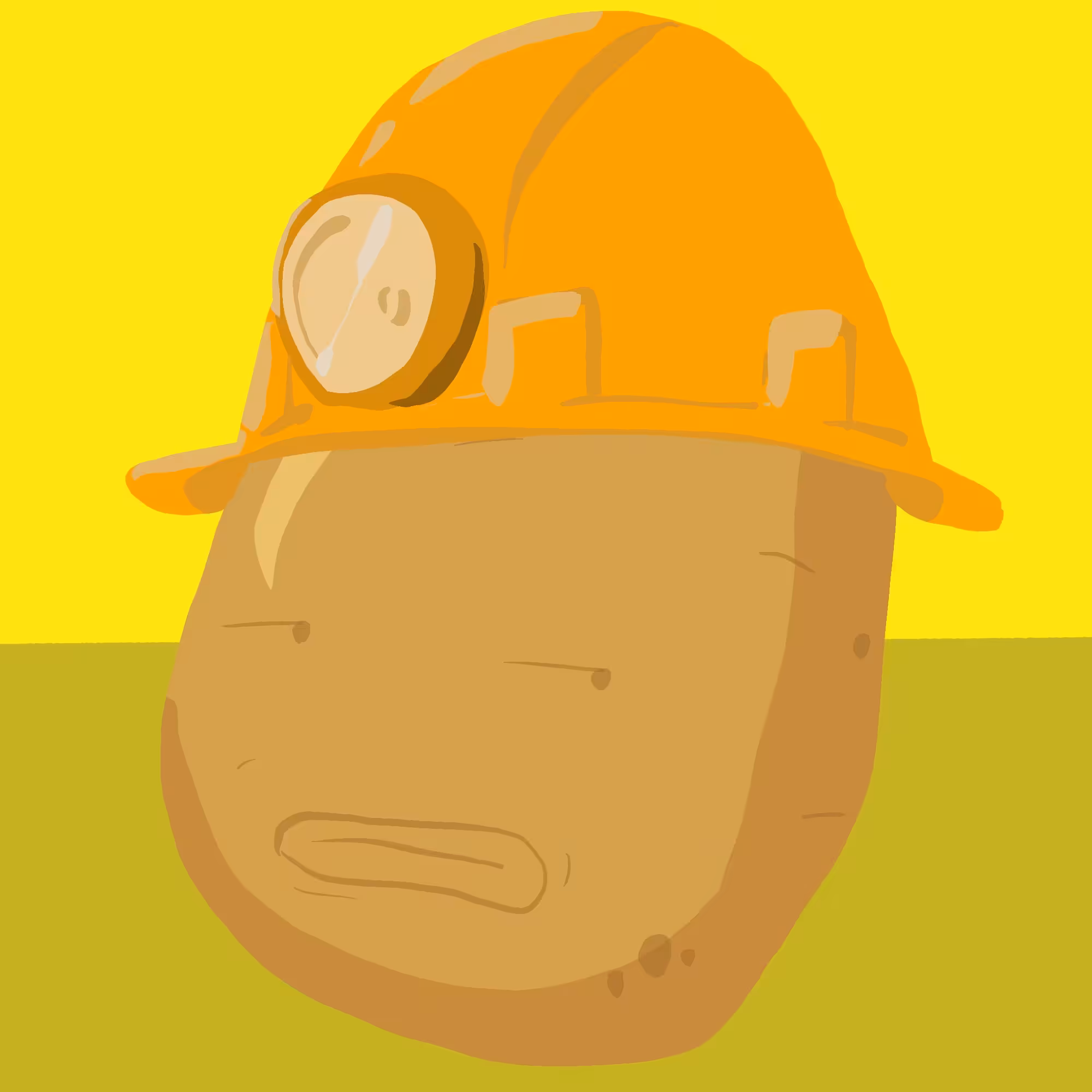 Miner Helmet Potato
